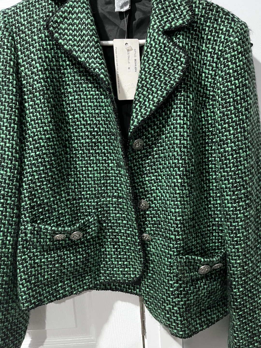 Mac & Jac Green Tweed Blazer