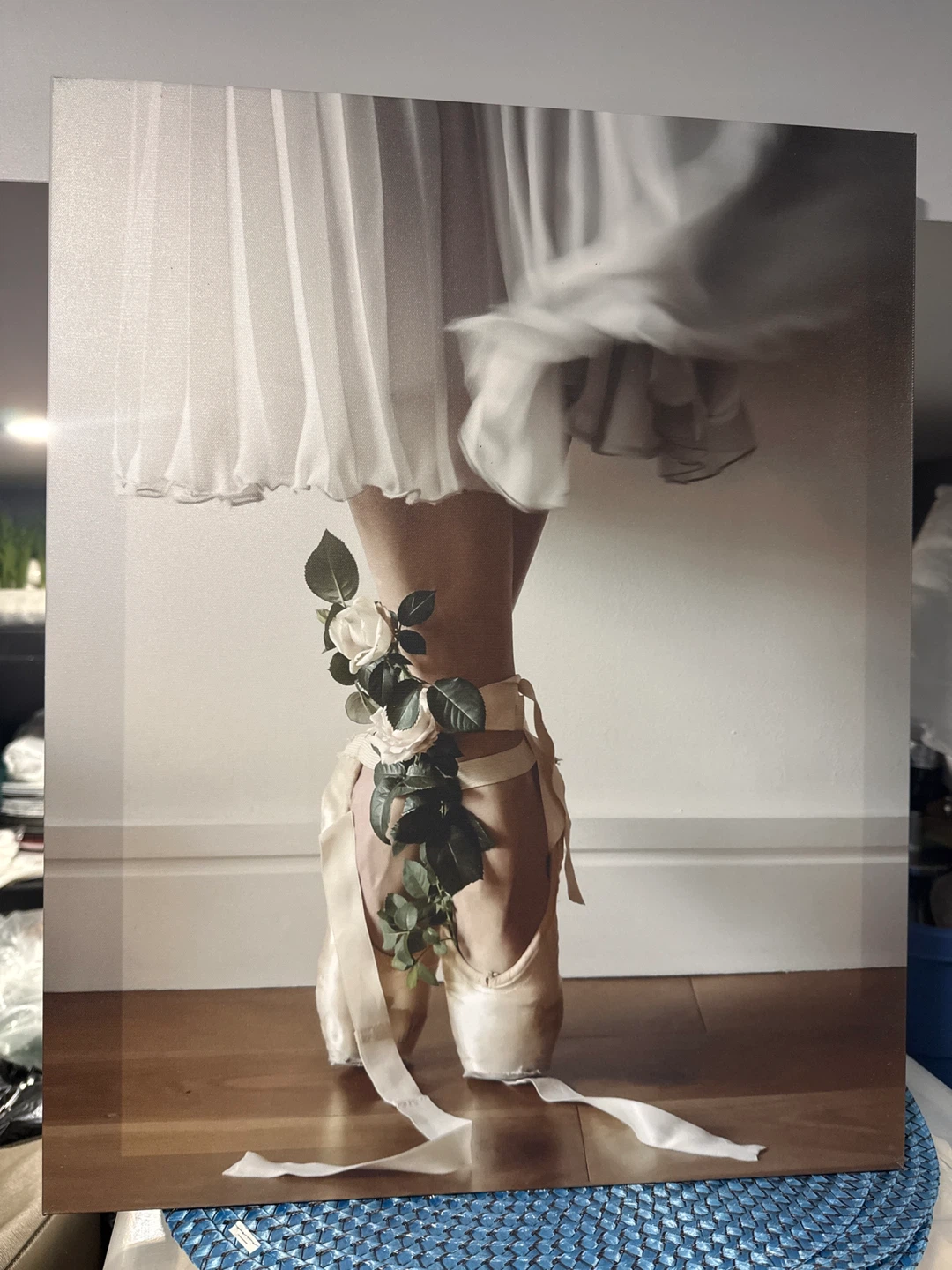 Canvas Wall Art - Ballet Dancer with Roses