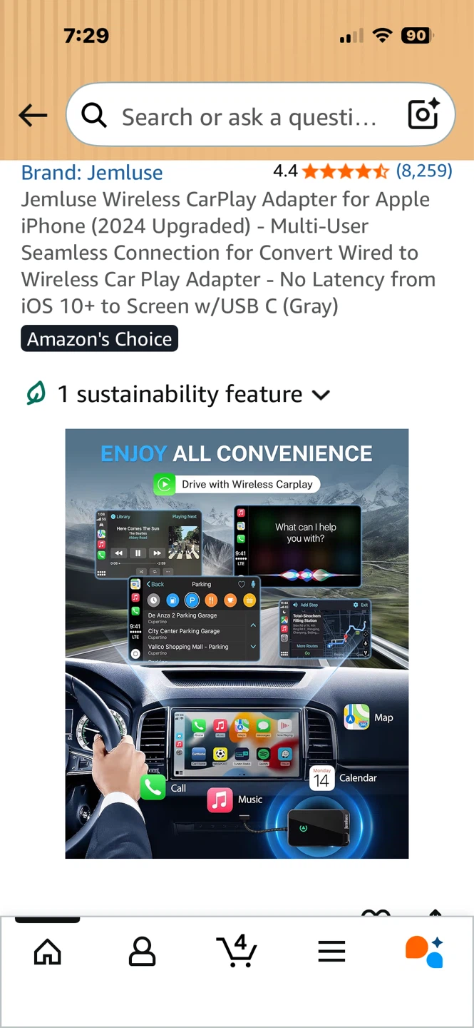 Jemluse Wireless CarPlay Adapter for Apple iPhone - photo 3