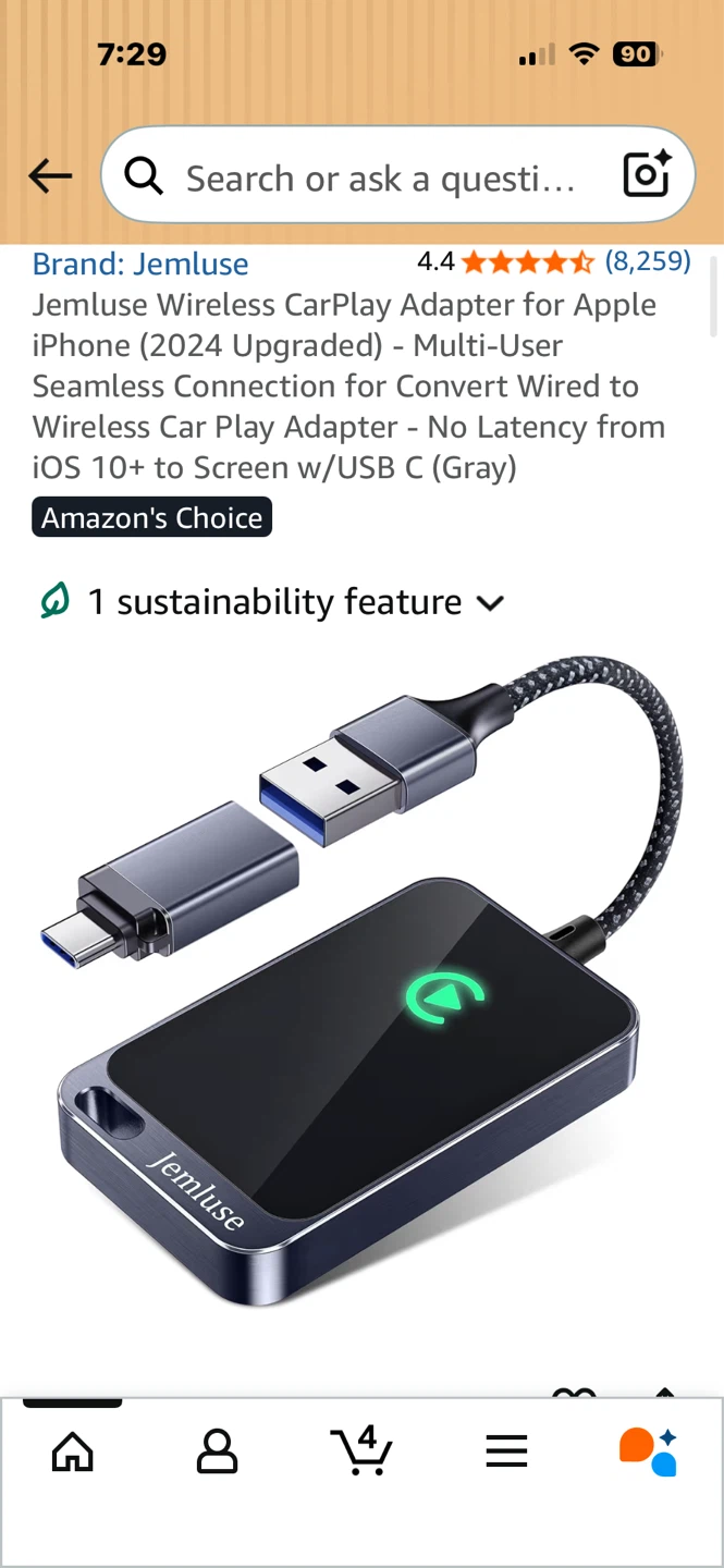 Jemluse Wireless CarPlay Adapter for Apple iPhone - photo 2