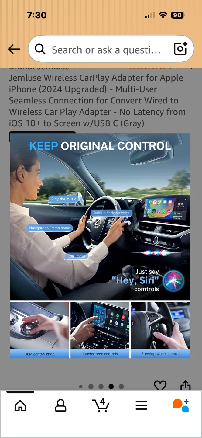Jemluse Wireless CarPlay Adapter for Apple iPhone - photo 5
