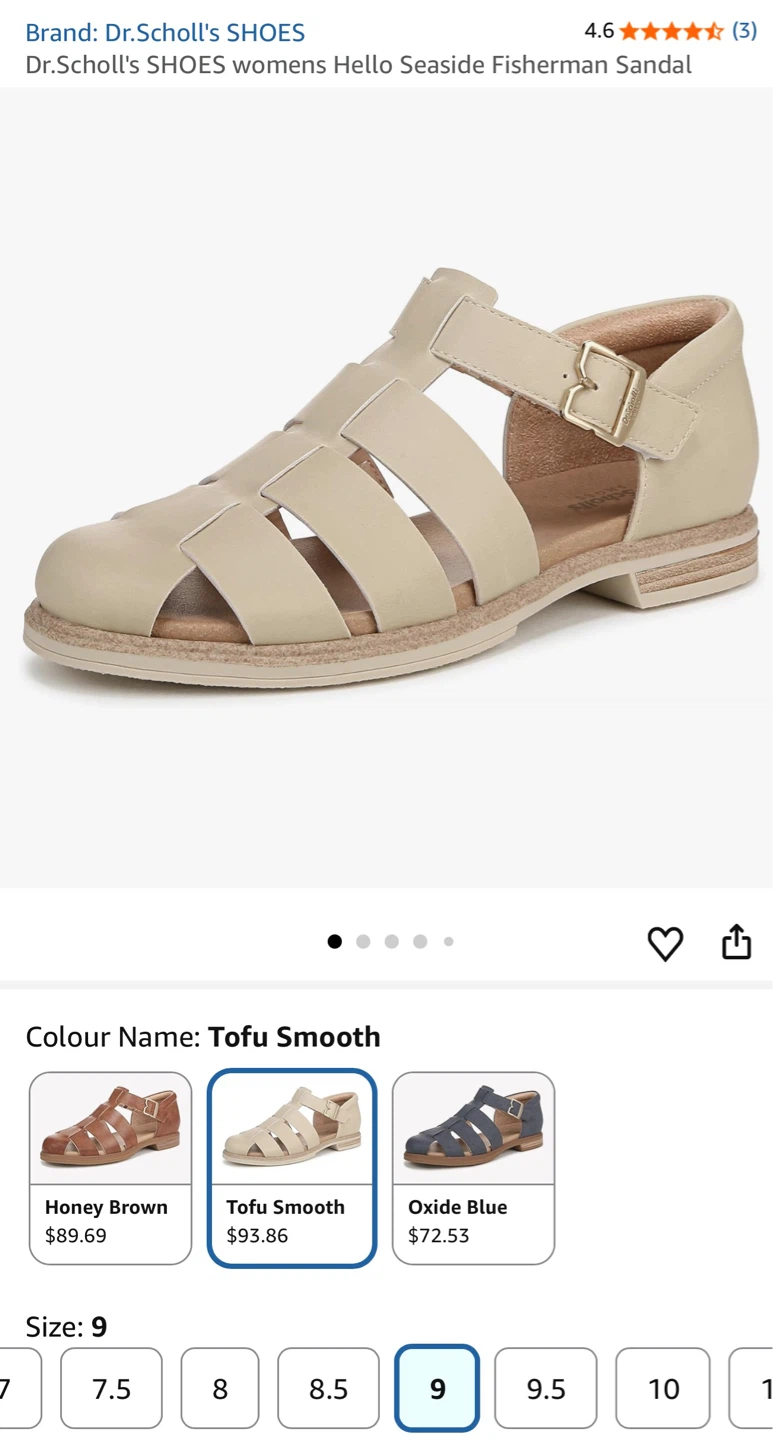Dr.Scholl's Hello Seaside Fisherman Sandals - Size 9