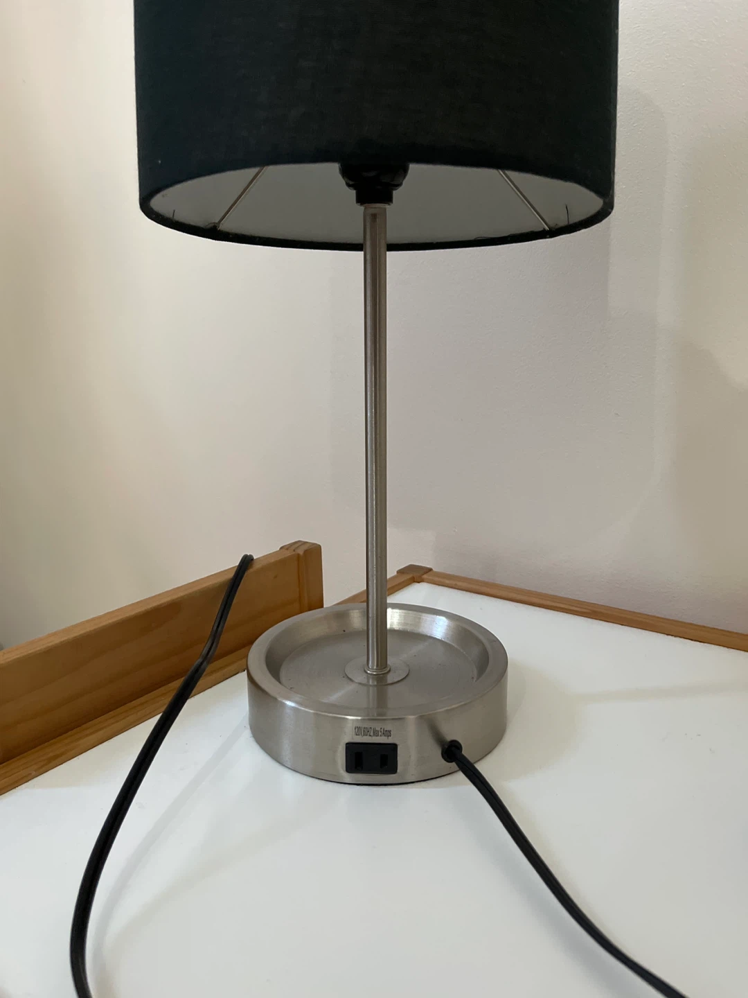 Table Lamp with Built-in Outlet - photo 3