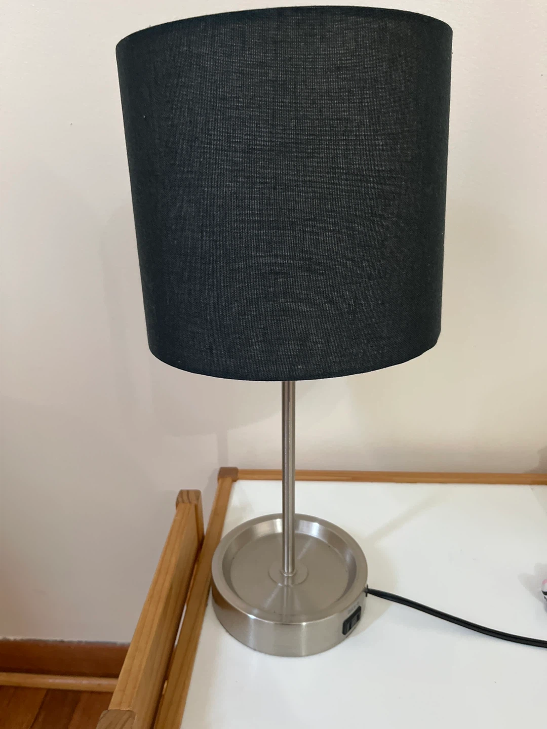 Table Lamp with Built-in Outlet