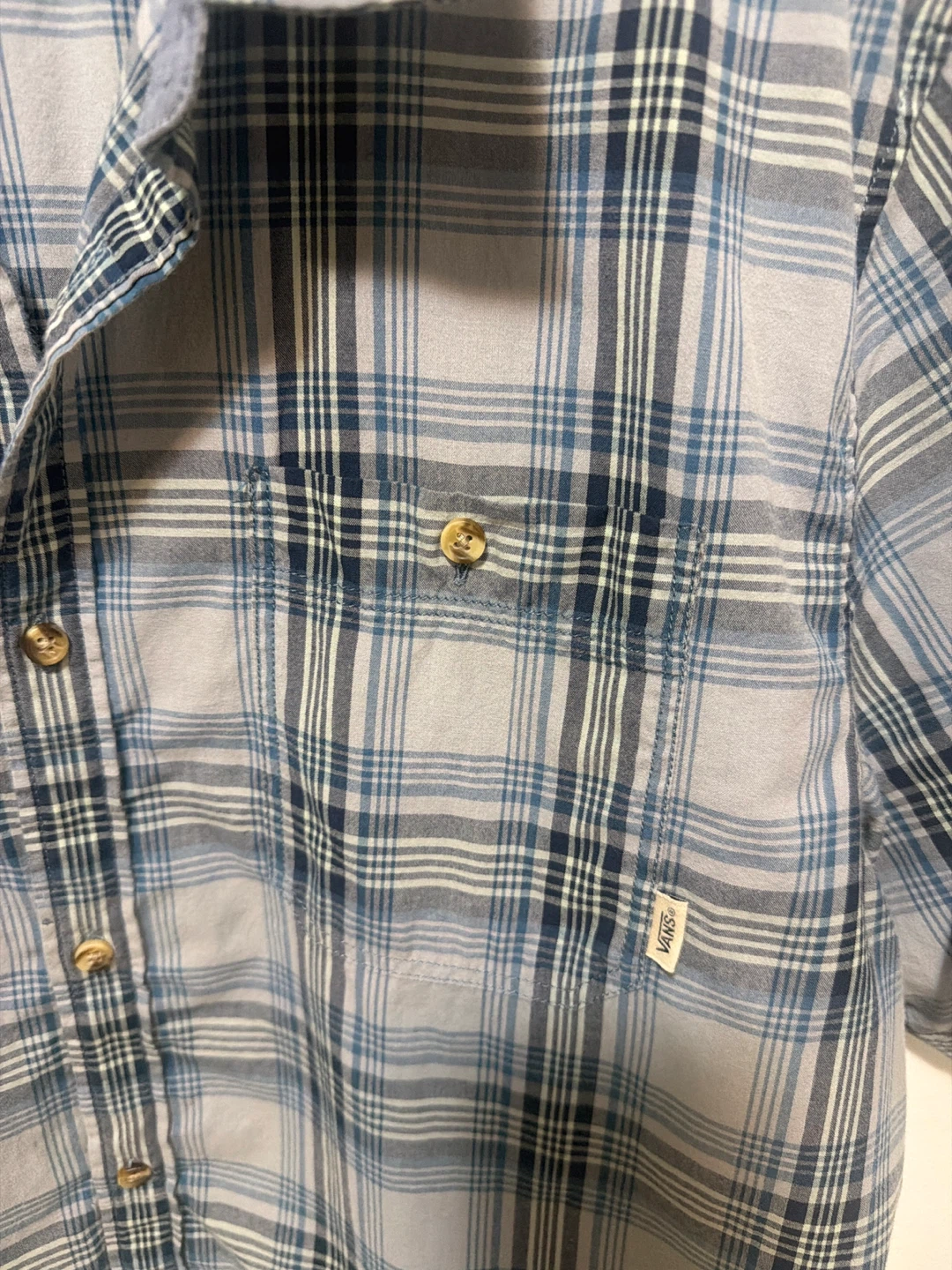 Vans Men's Plaid Short Sleeve Button Up Shirt - photo 4