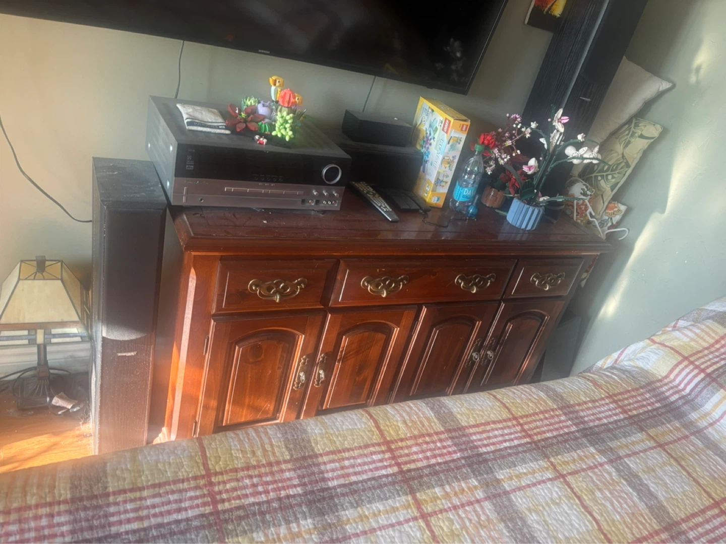 Wooden Sideboard with 3 Drawers and 4 Doors