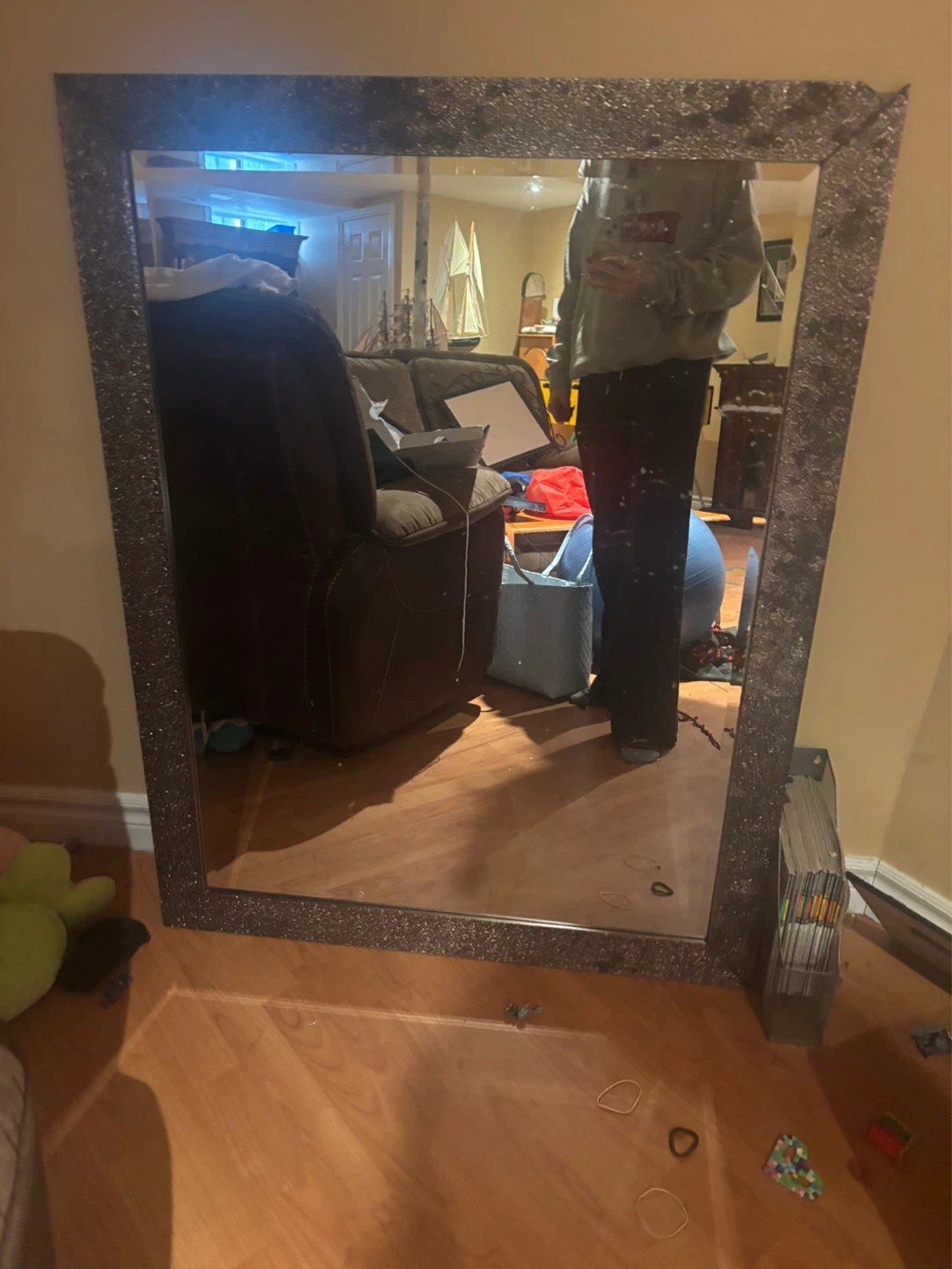 Sparkly Framed Wall Mirror - photo 2