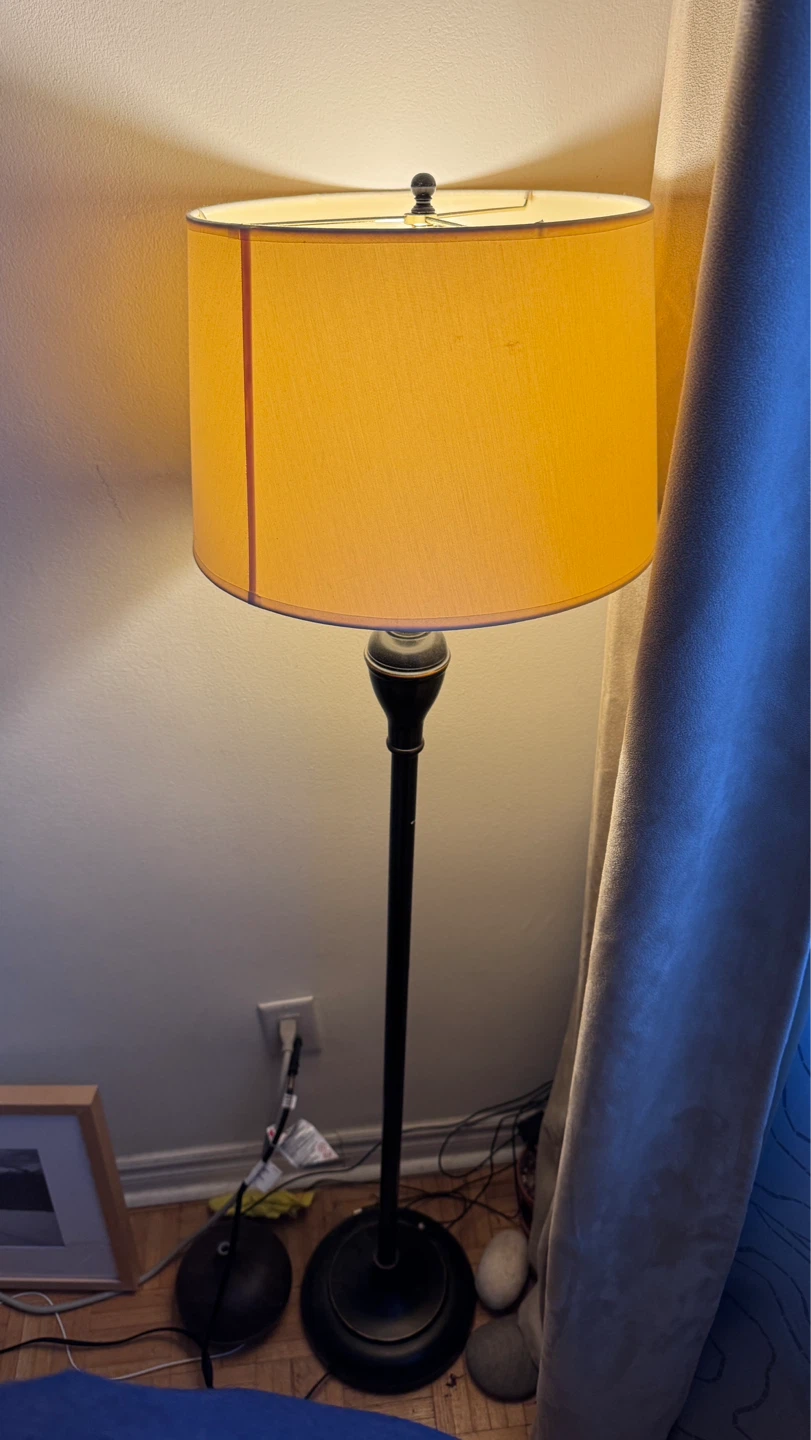 Floor Lamp with Beige Drum Shade - photo 2