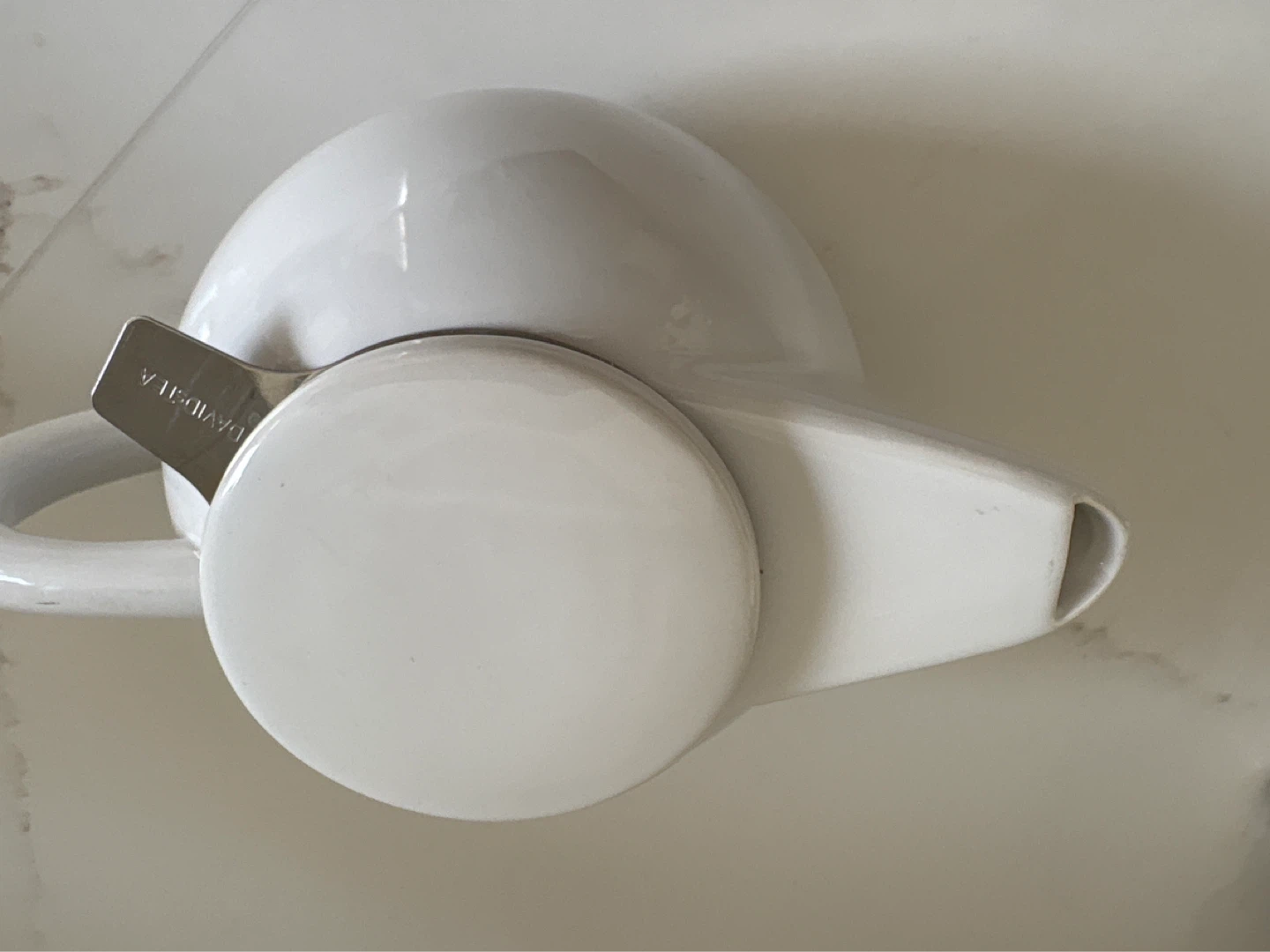 White Ceramic Teapot with DAVIDsTEA Infuser - photo 2
