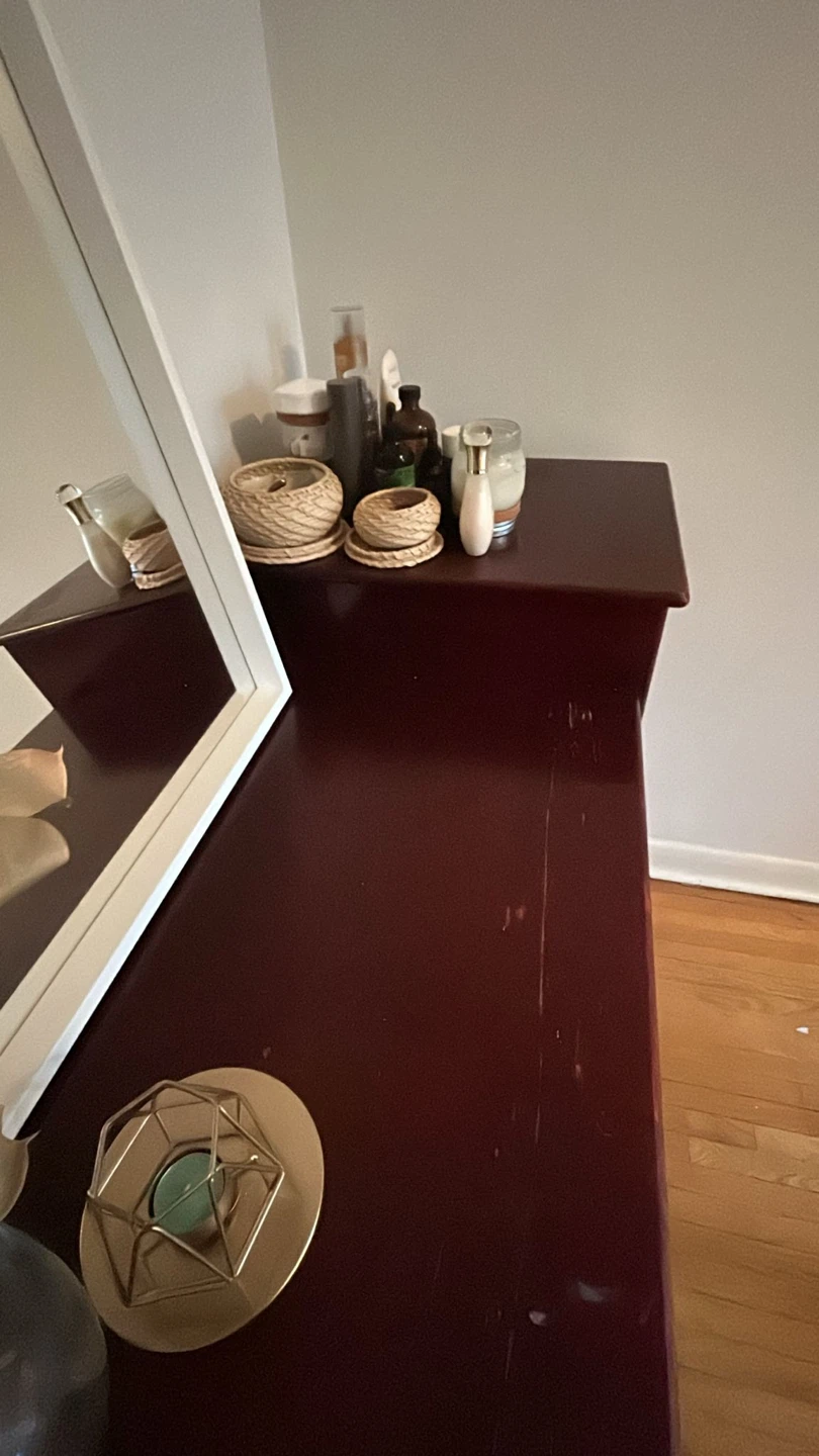 Cherry Finish Dresser with Cabinet & Storage - photo 3