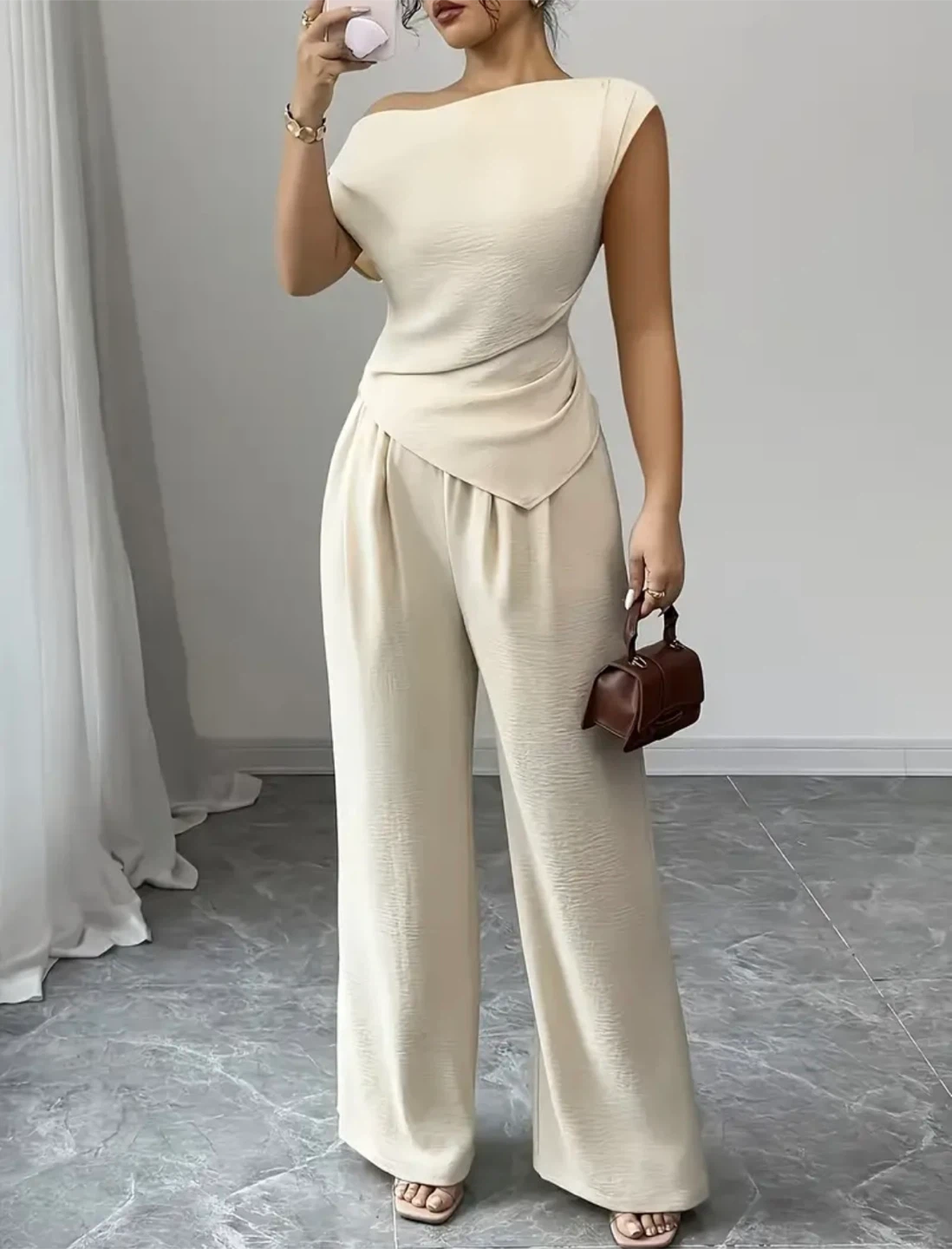 New Cream 2pcs Set