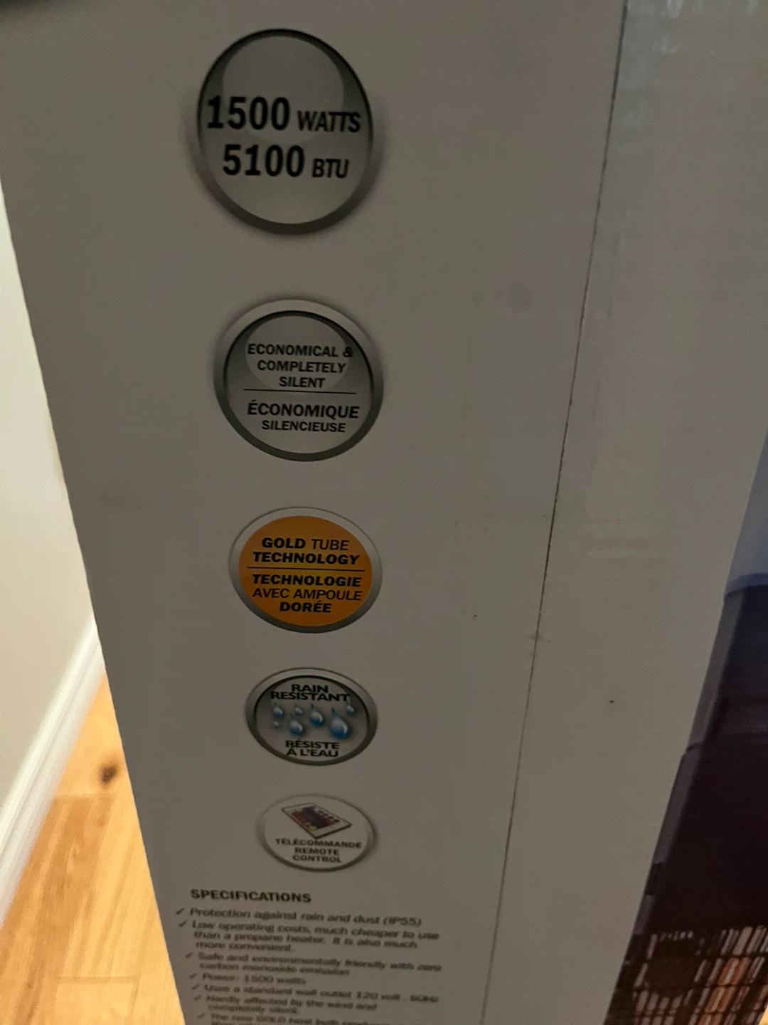 ENER-G+ Free Standing Infrared Heater 1500 Watts - photo 3
