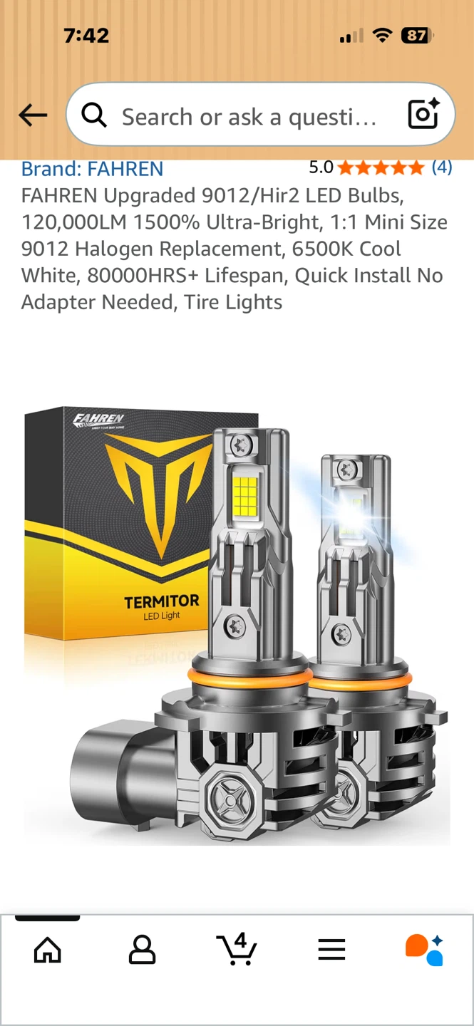 FAHREN Upgraded 9012/Hir2 LED Bulbs, 120,000LM - photo 2