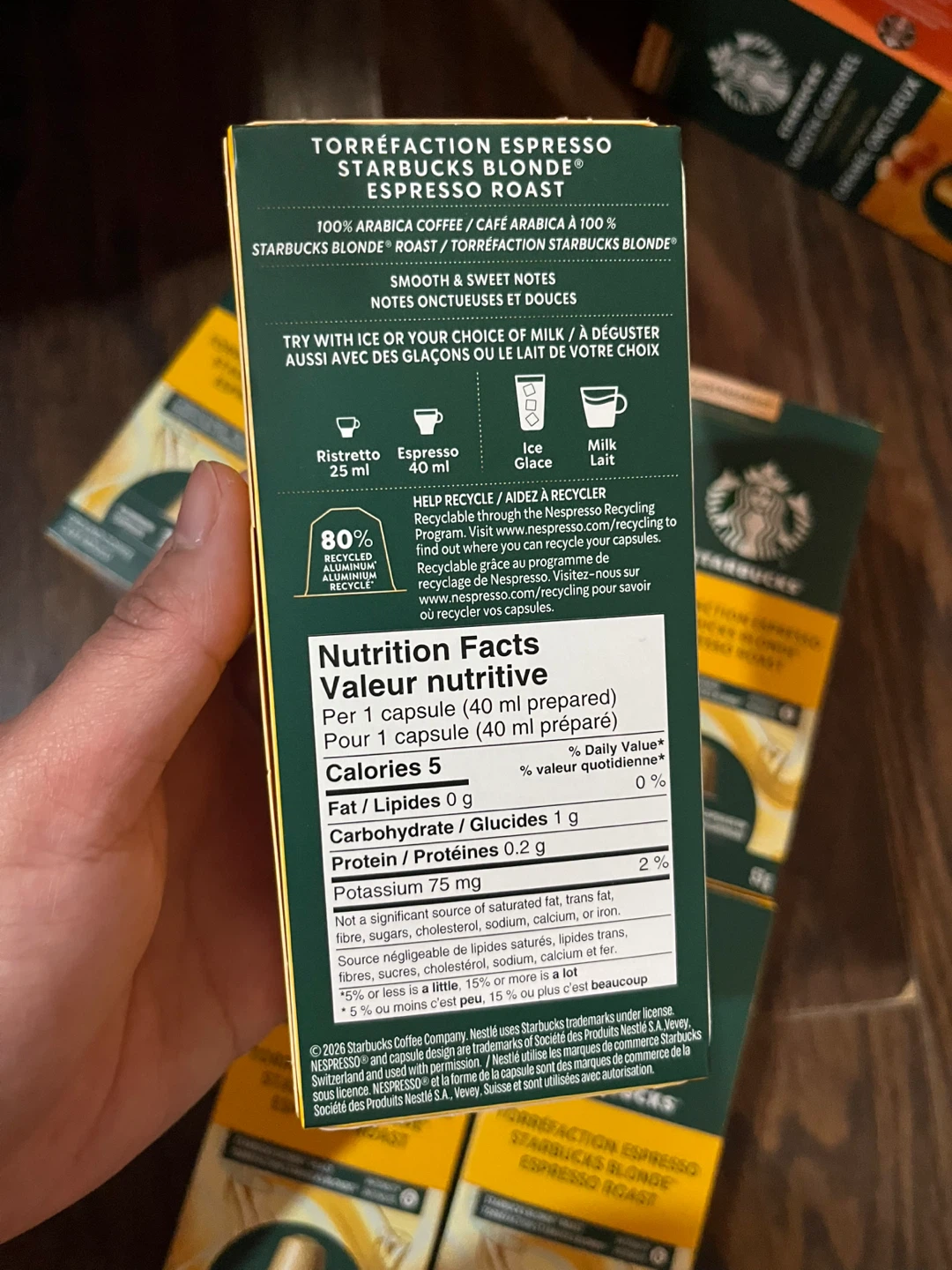 Starbucks Nespresso Blonde Espresso Roast Coffee Capsules - photo 2