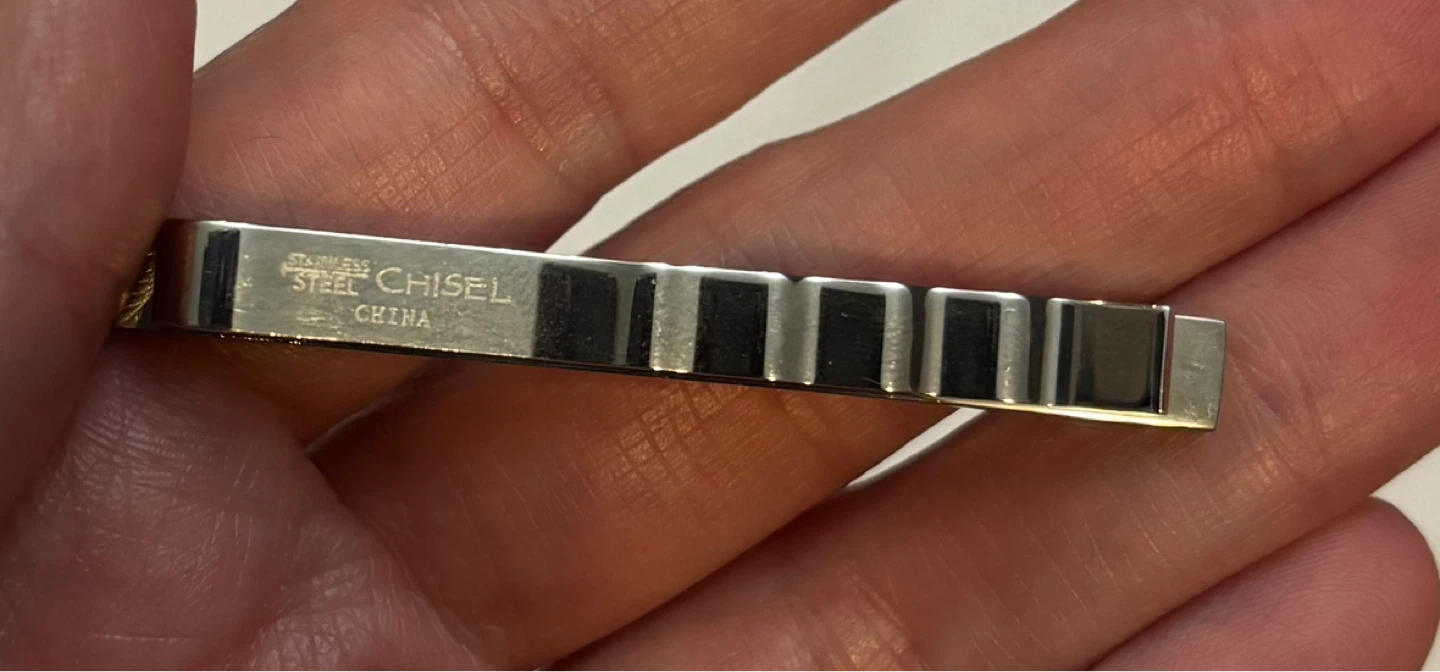 Stainless Steel Chisel Tie Bar - photo 3