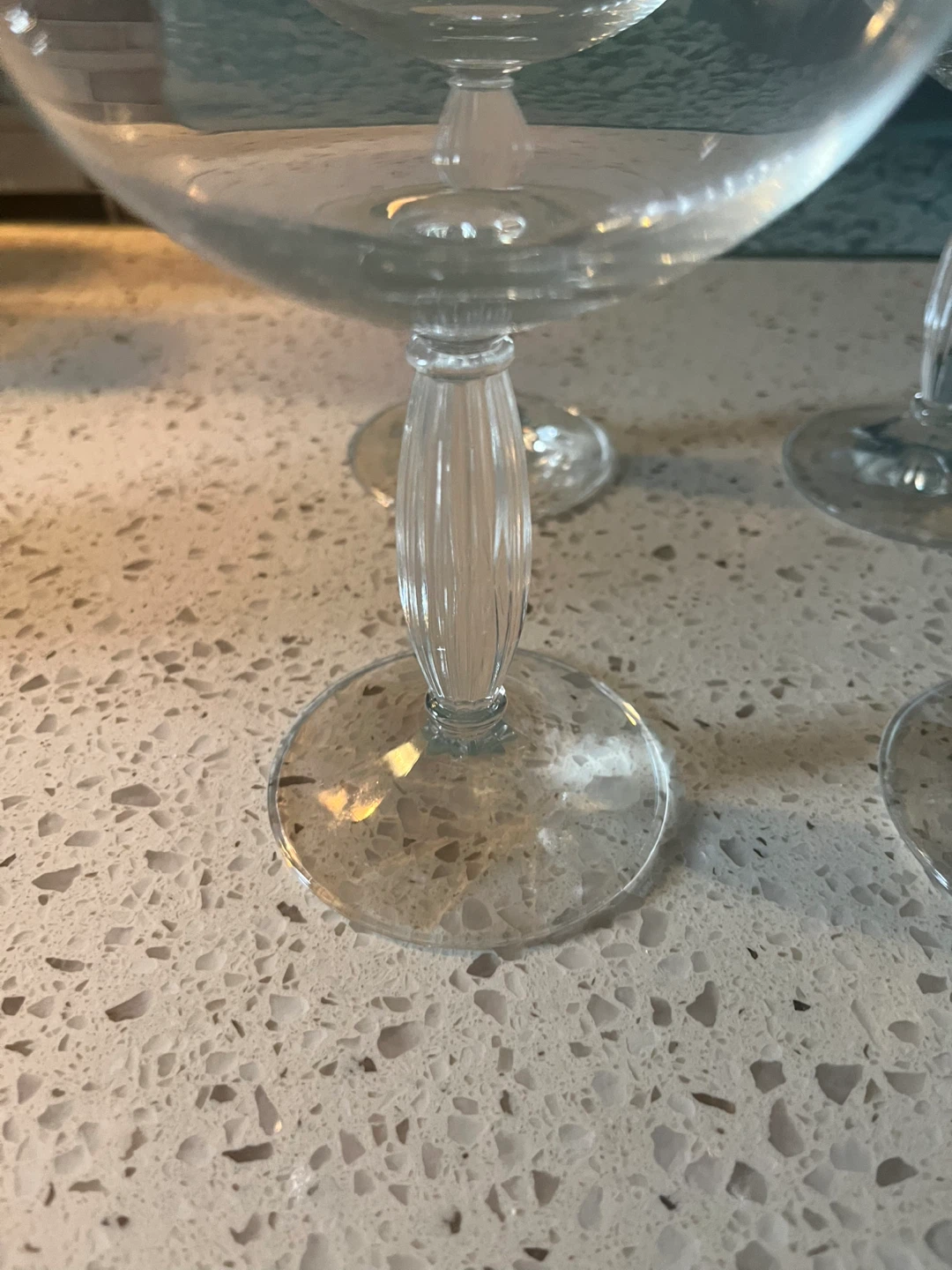 Set of 4 Clear Glass Coupe Glasses - photo 4