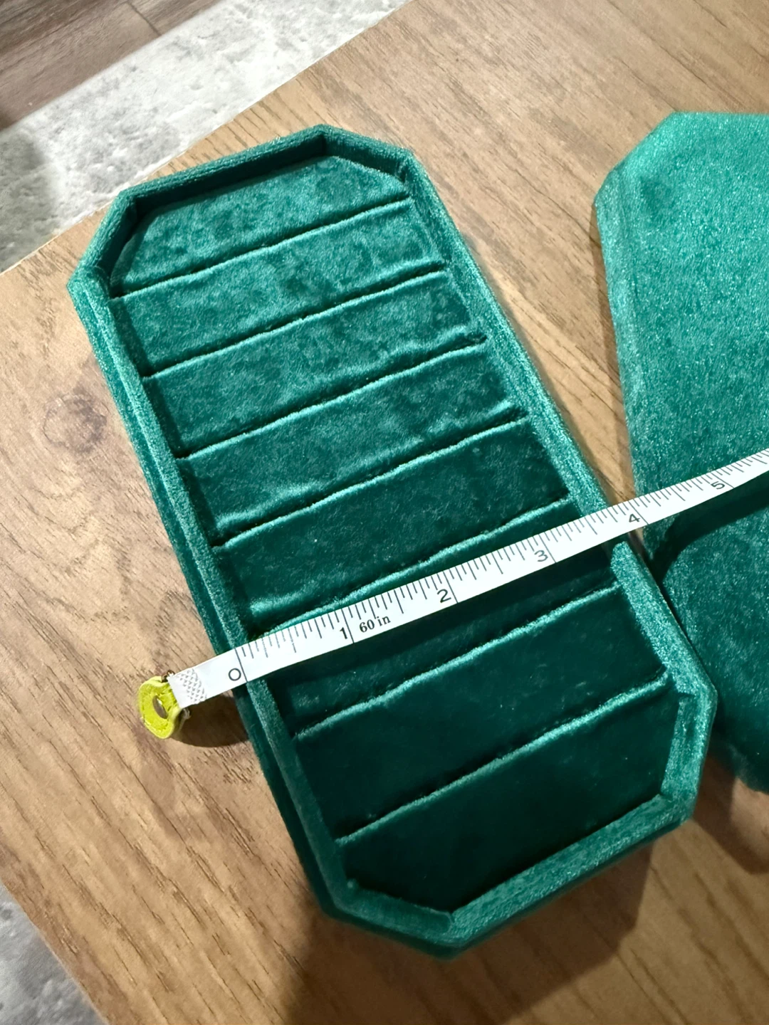 Green Velvet Ring Jewelry Organizer Tray - photo 3