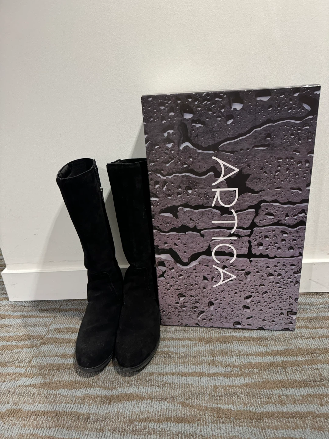 Artica Black Suede Boots