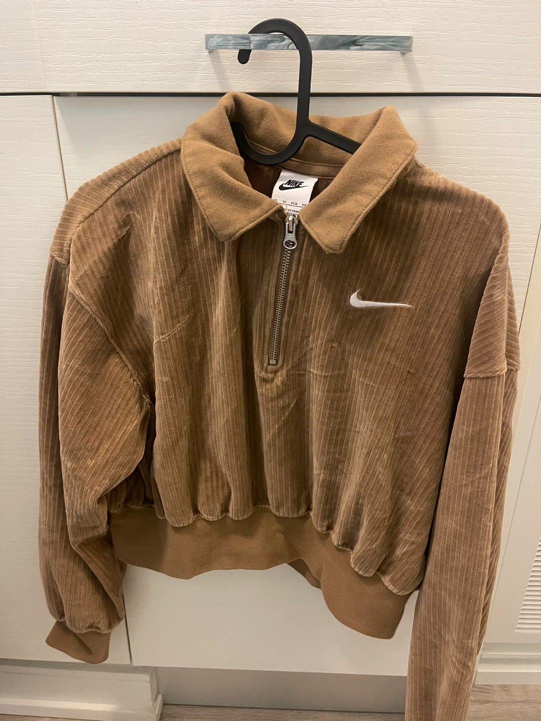 Nike SPORTSWEAR WOMEN VELOUR 1/4 ZIP Corduroy Crop Top - photo 3
