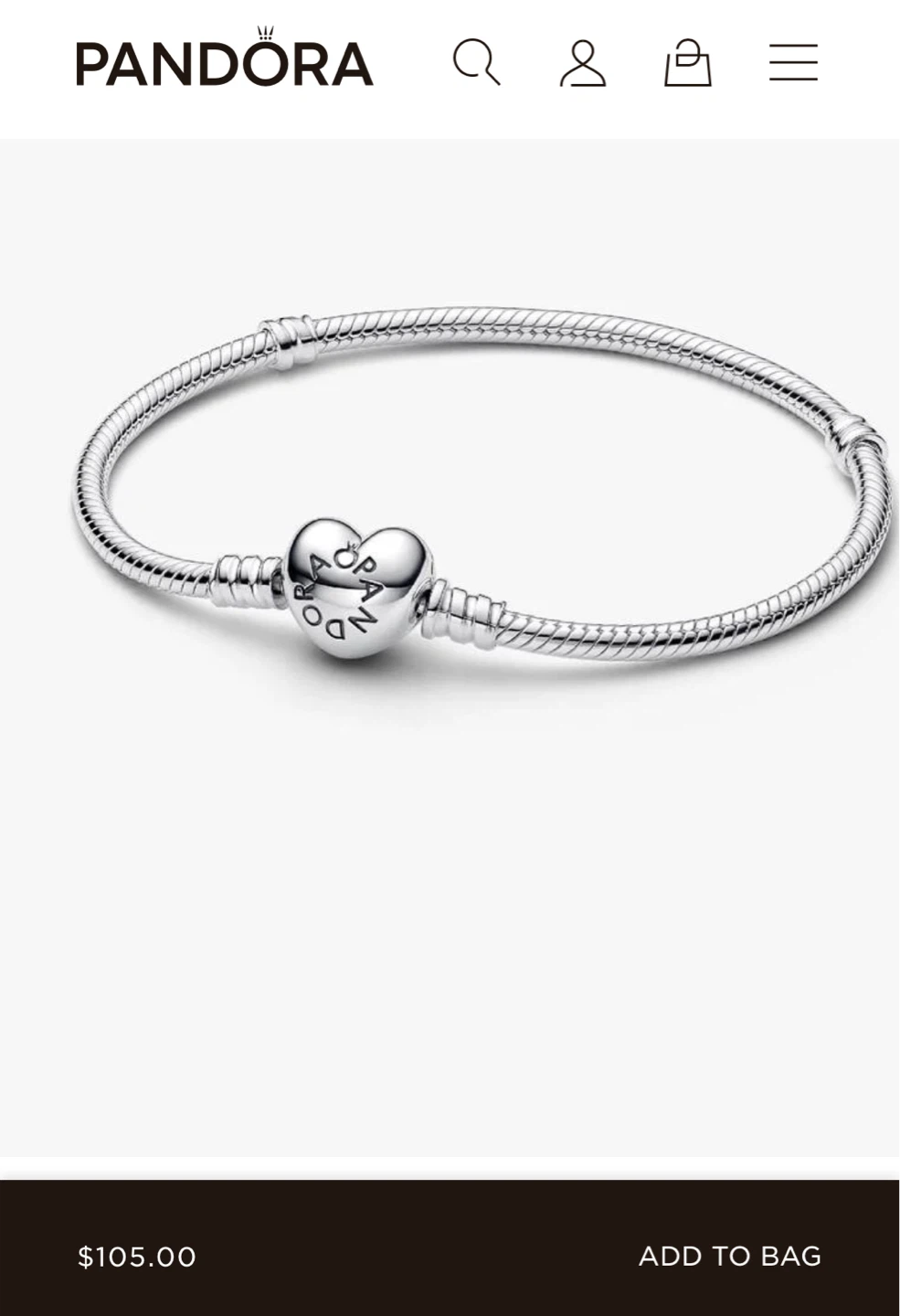 Authentic Pandora bracelet with heart clasp 💖 - photo 5
