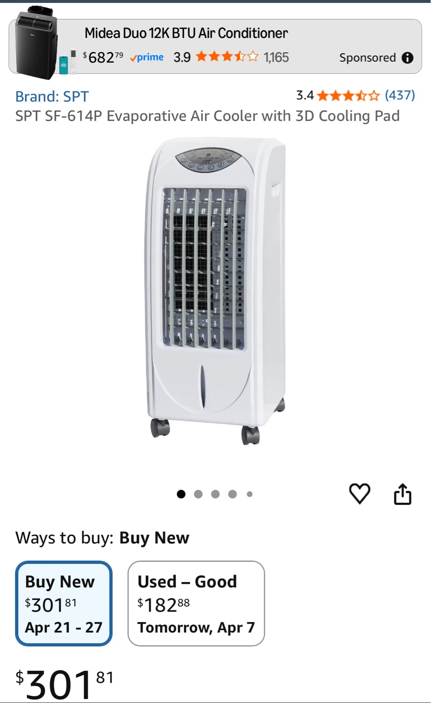 SPT Evaporative Air Cooler SF-614P