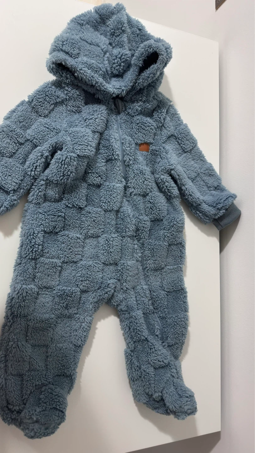 Baby Fleece Snowsuit with Hood and Cozy Sleeping bag.