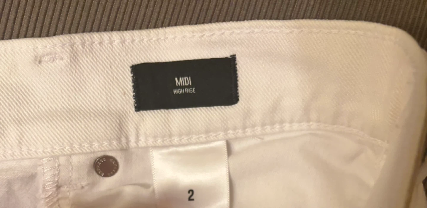 Express White High Rise Midi Denim Shorts Size 2 - photo 5