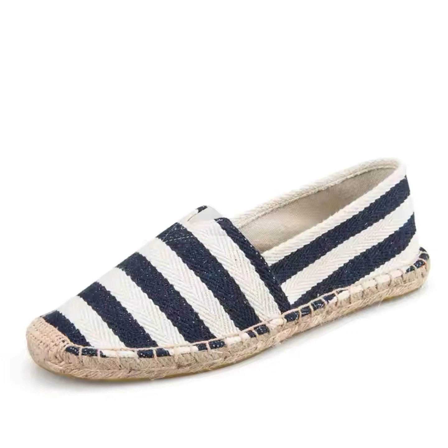 Striped Espadrille Flats - Red/White - photo 3