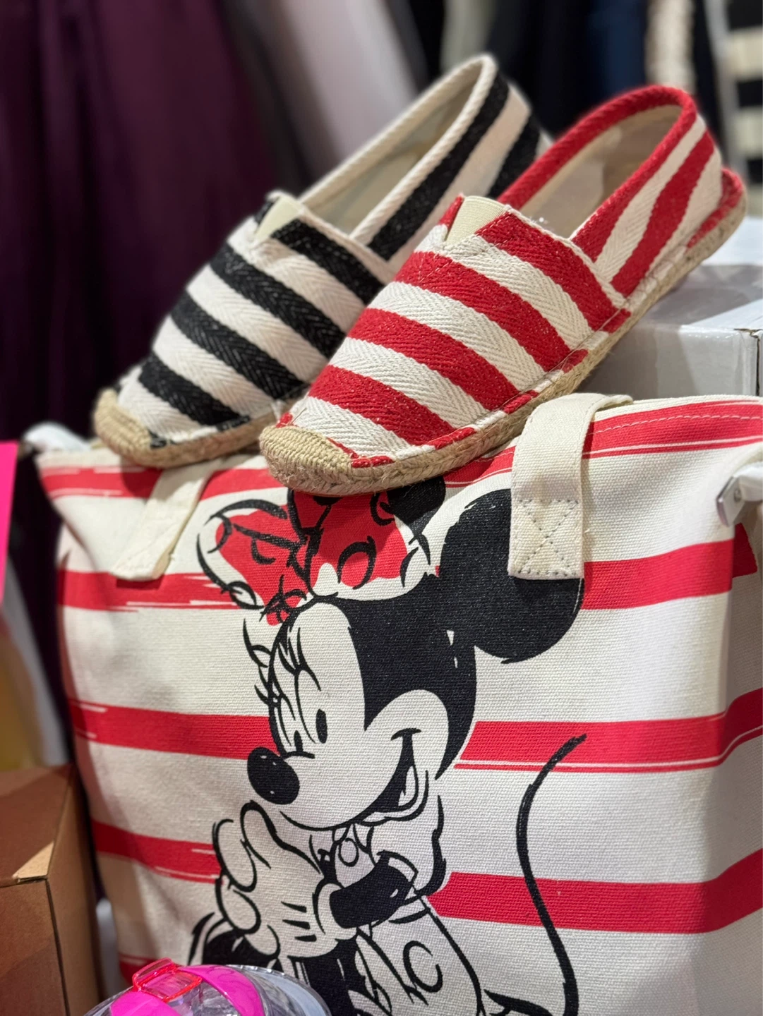 Striped Espadrille Flats - Red/White - photo 2