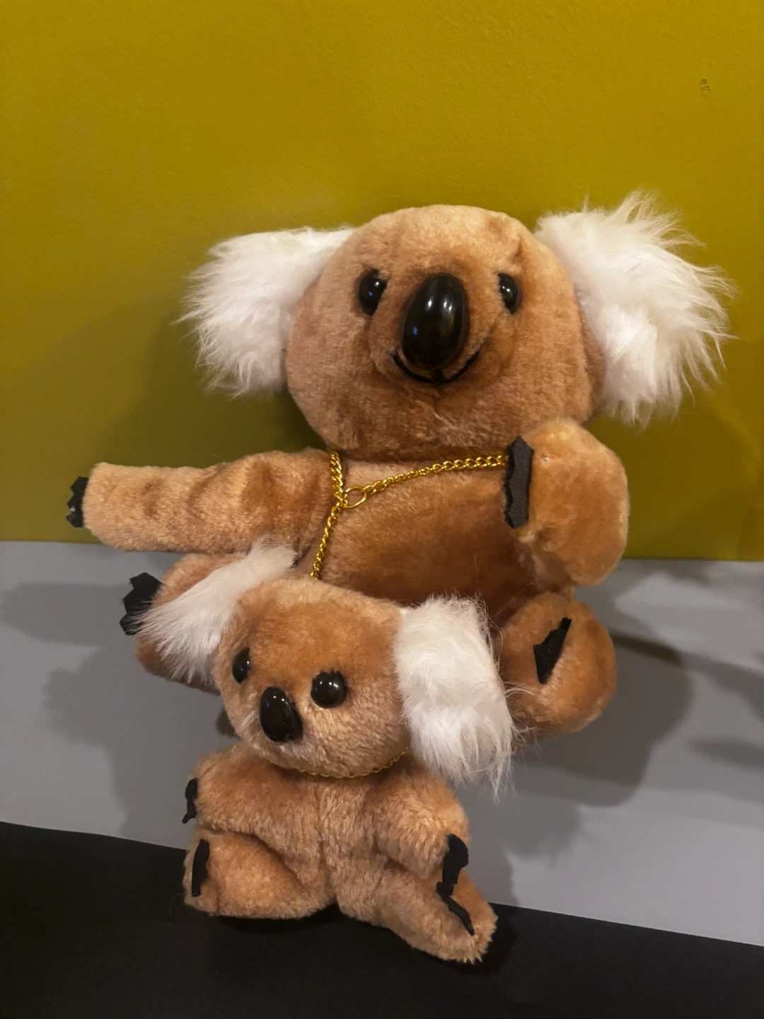 Plush Koala Pair with Gold Chain Necklace - photo 2