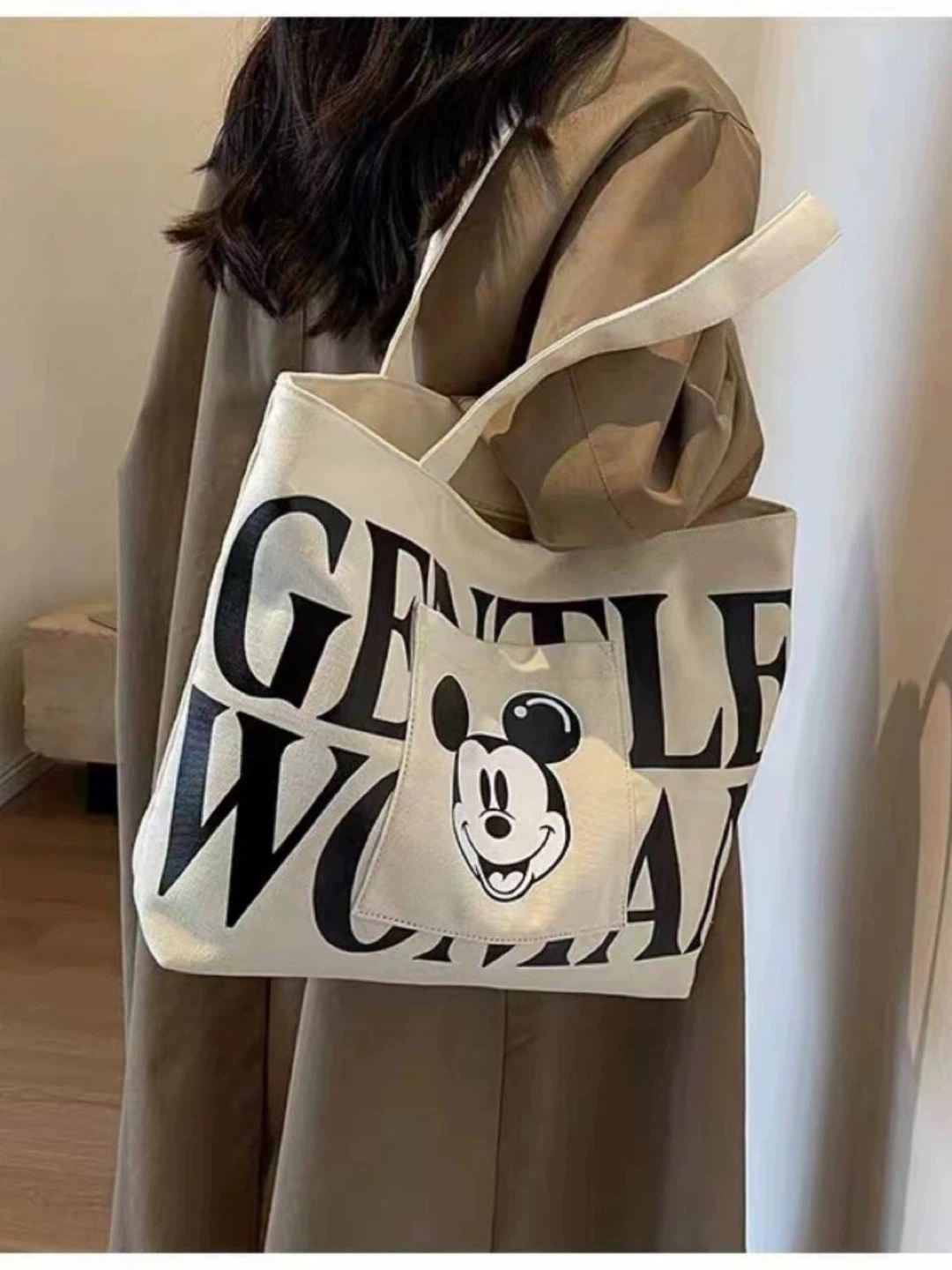 Canvas Tote Bag - Disney Mickey & Peanuts Snoopy