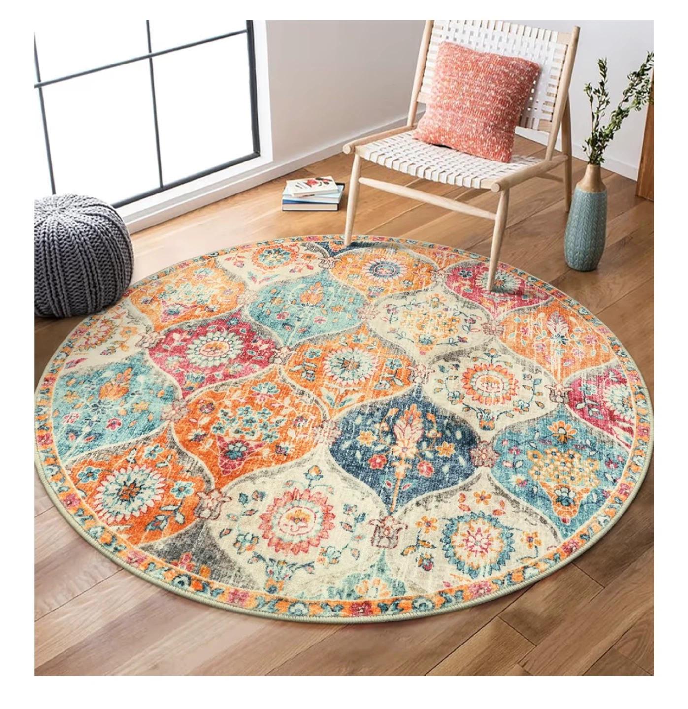 5’ Round Area Rug - Bohemian Style $25 - photo 2