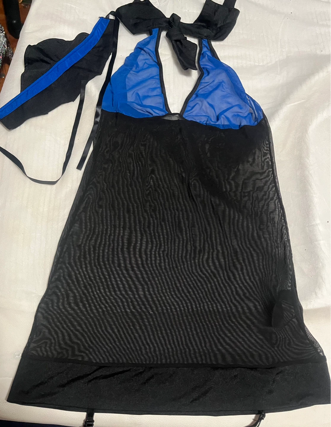 Police lingerie  Sheer Halter Lingerie Dress
