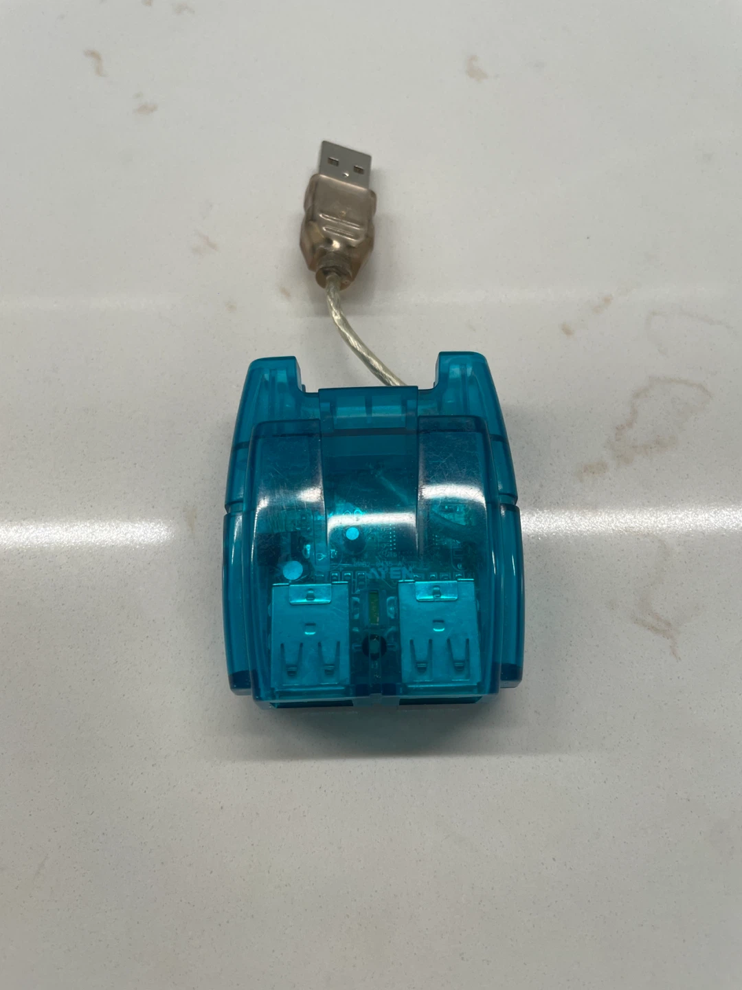 Transparent Blue 4-Port USB Hub - photo 2