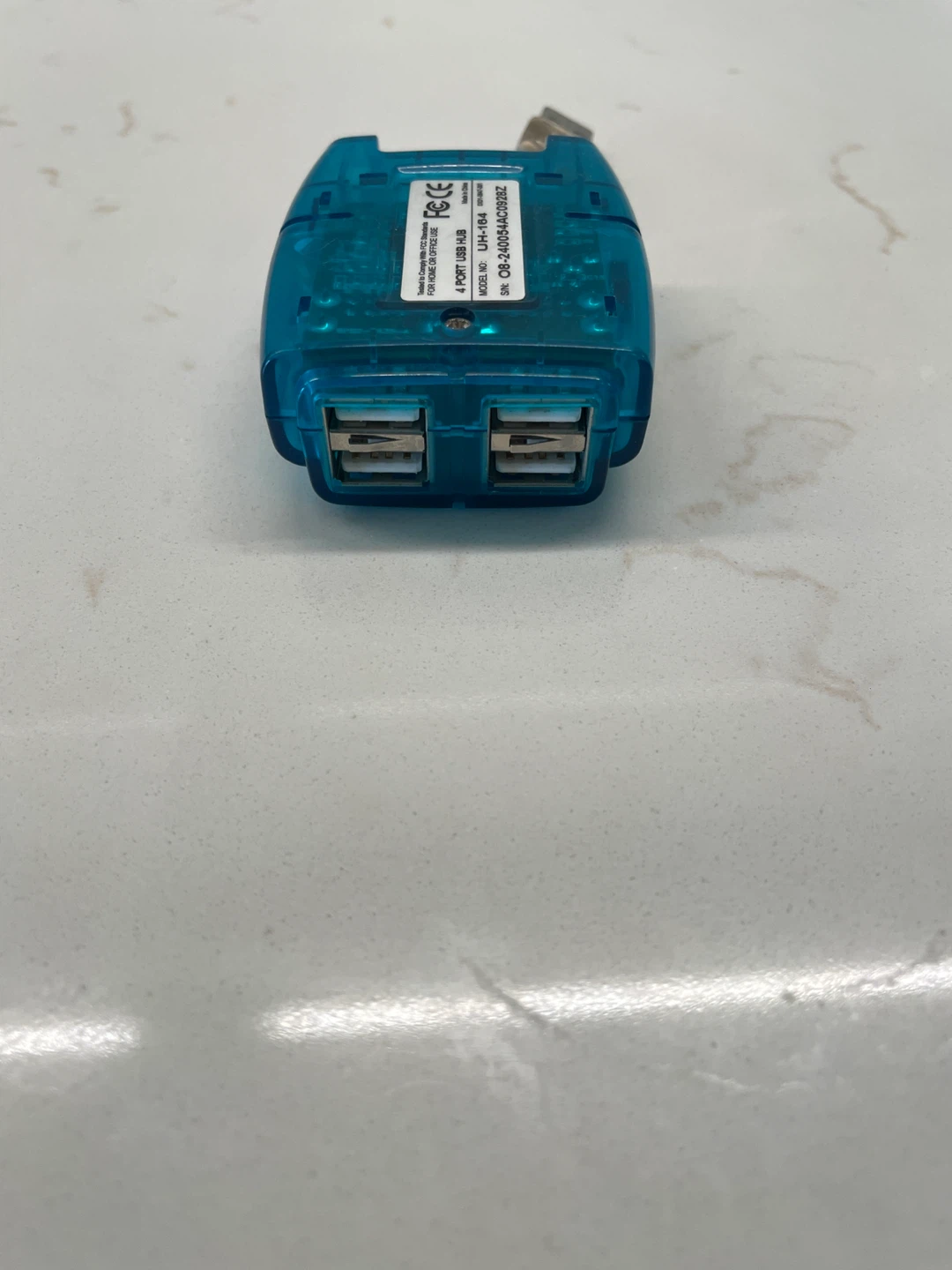 Transparent Blue 4-Port USB Hub - photo 4