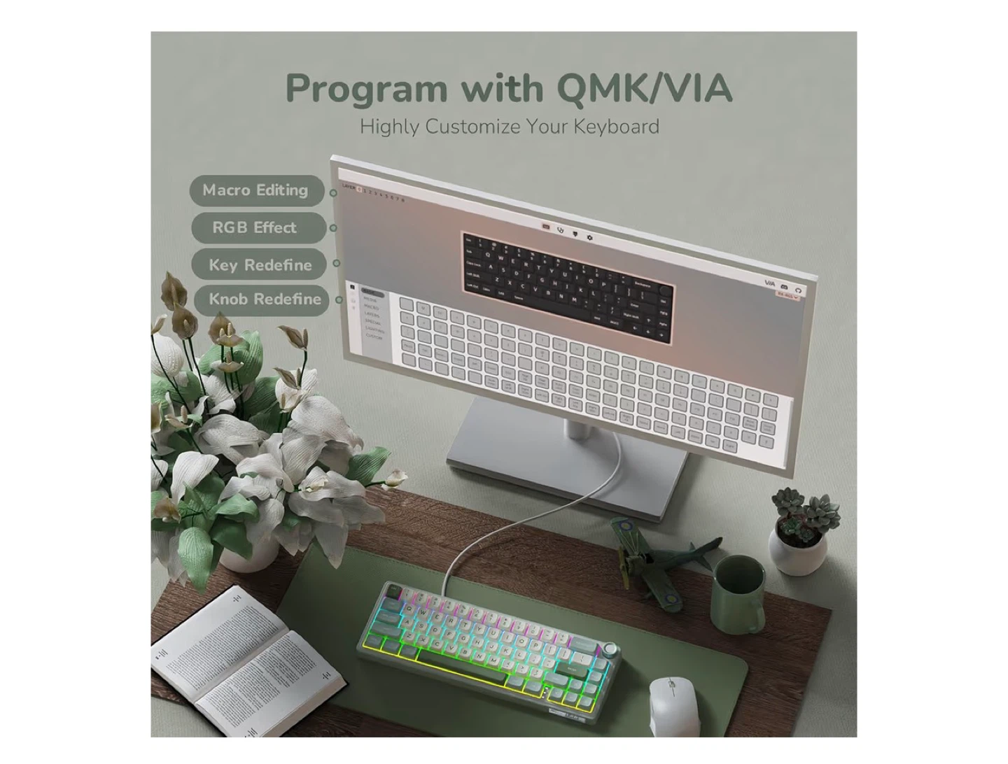 RK ROYAL KLUDGE R65 Mechanical Keyboard Green - photo 3