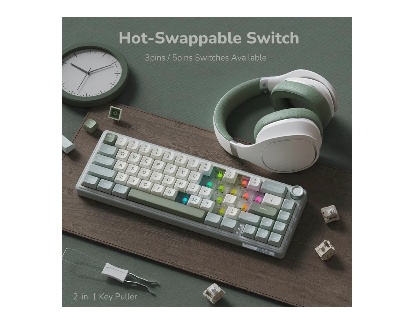 RK ROYAL KLUDGE R65 Mechanical Keyboard Green - photo 4