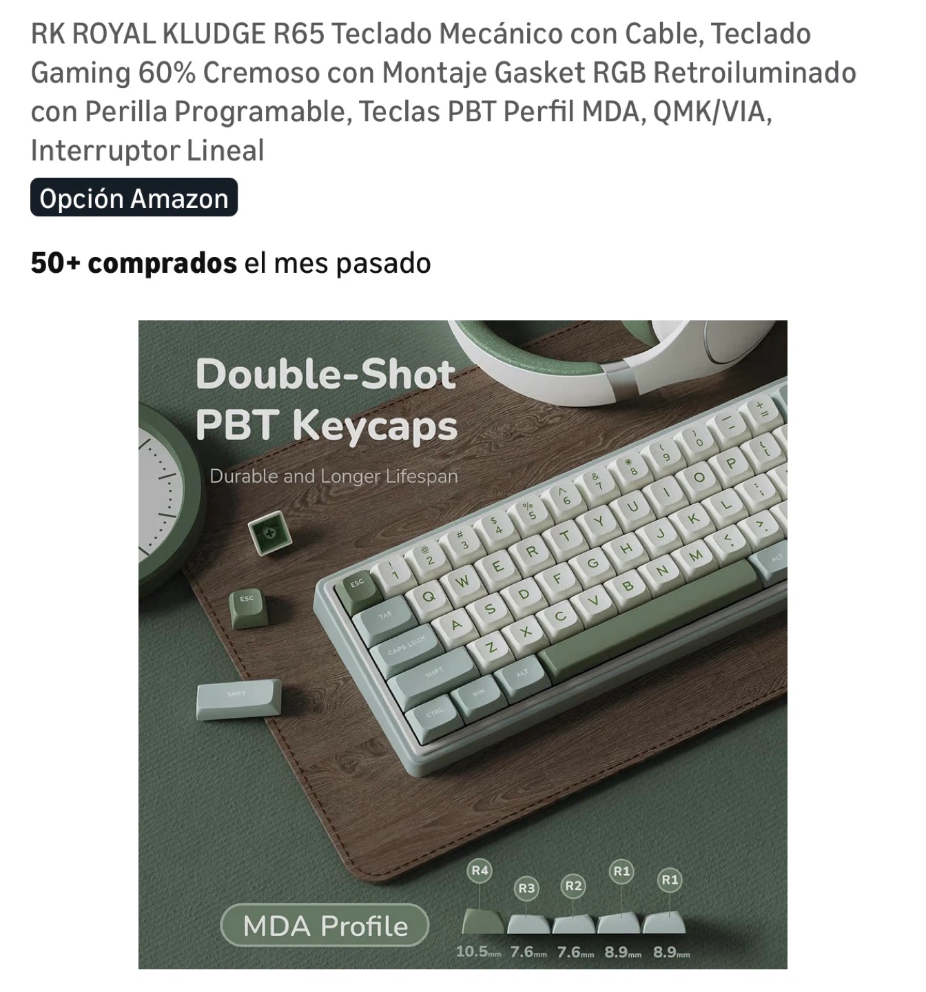 RK ROYAL KLUDGE R65 Mechanical Keyboard Green - photo 5