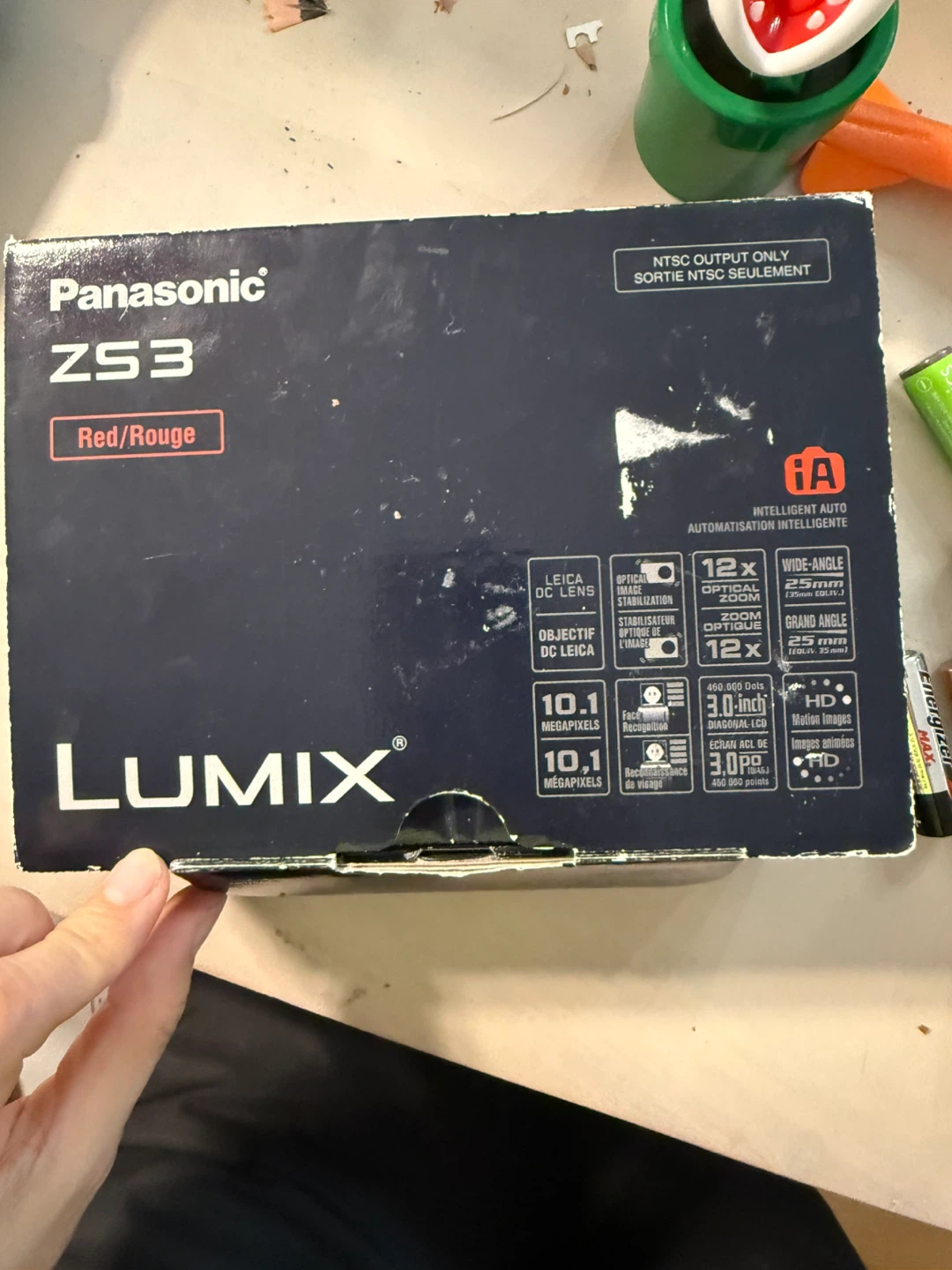 Panasonic Lumix ZS3 Digital Camera (Red) with box - photo 2