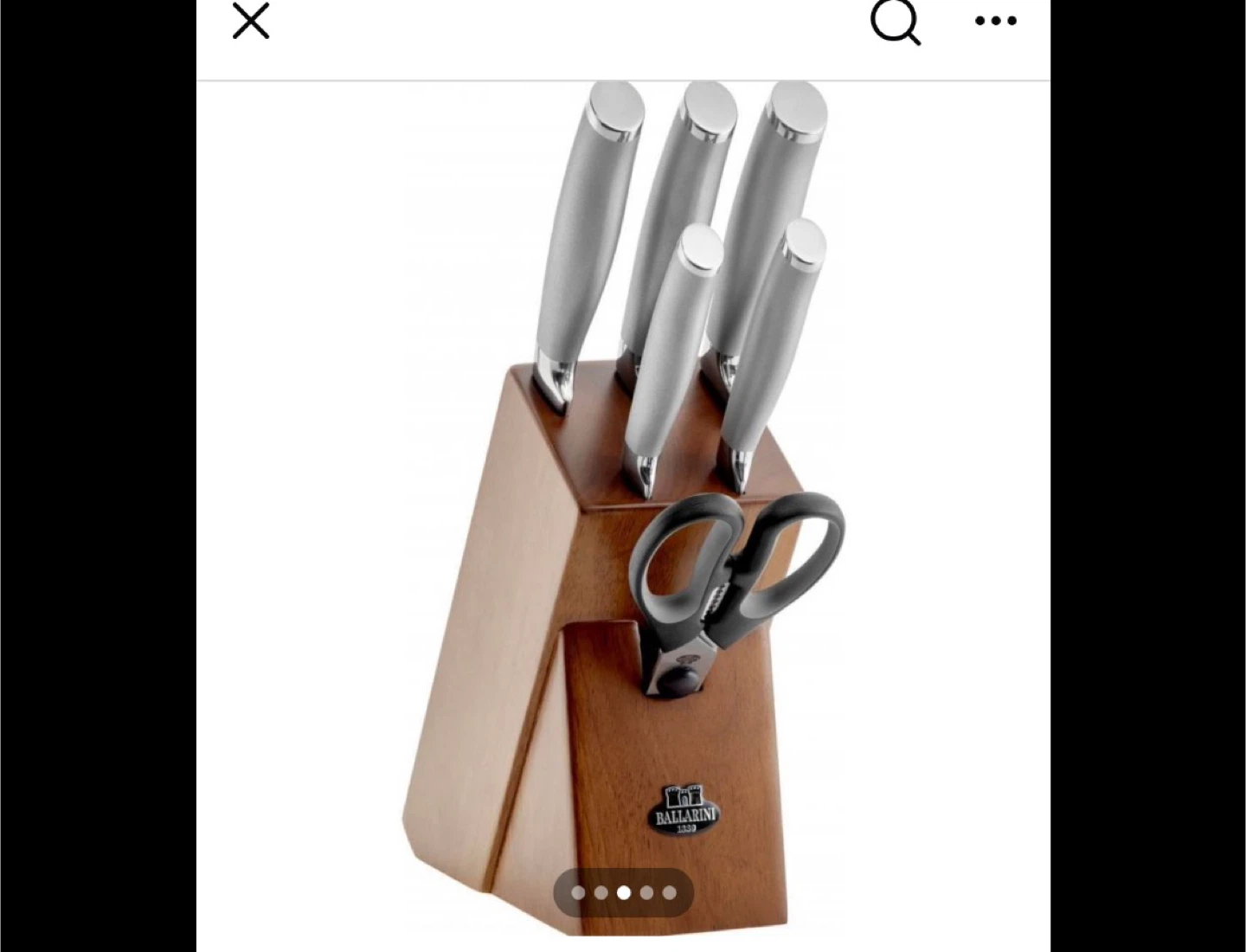 BALLARINI Knife Block Set with 5 Knives and Scissors
