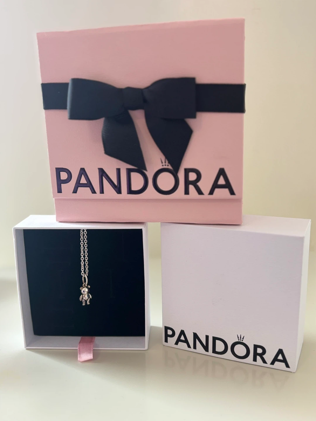 Pandora Teddy Bear Necklace