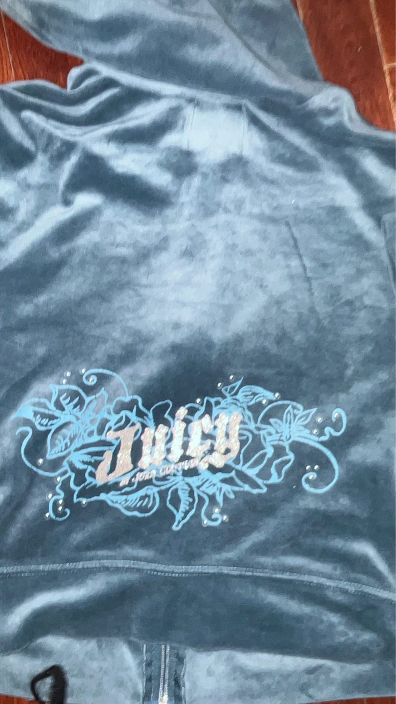 Juicy Couture Velour Tracksuit Set Blue XS - photo 3