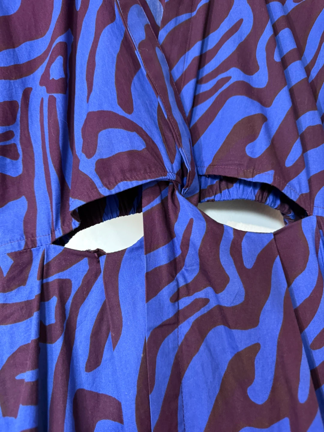 Anthropologie Blue Zebra Print Maxi Dress XS - photo 4