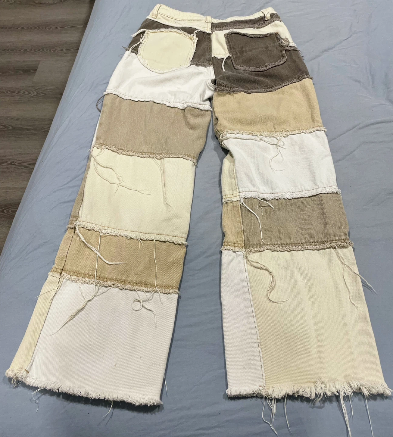 Patchwork Wide Leg Jeans - photo 4
