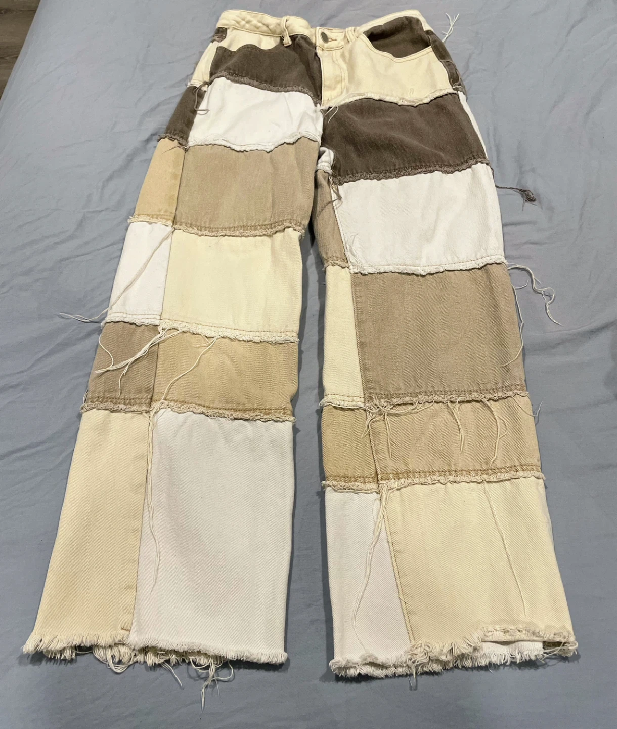 Patchwork Wide Leg Jeans - photo 2