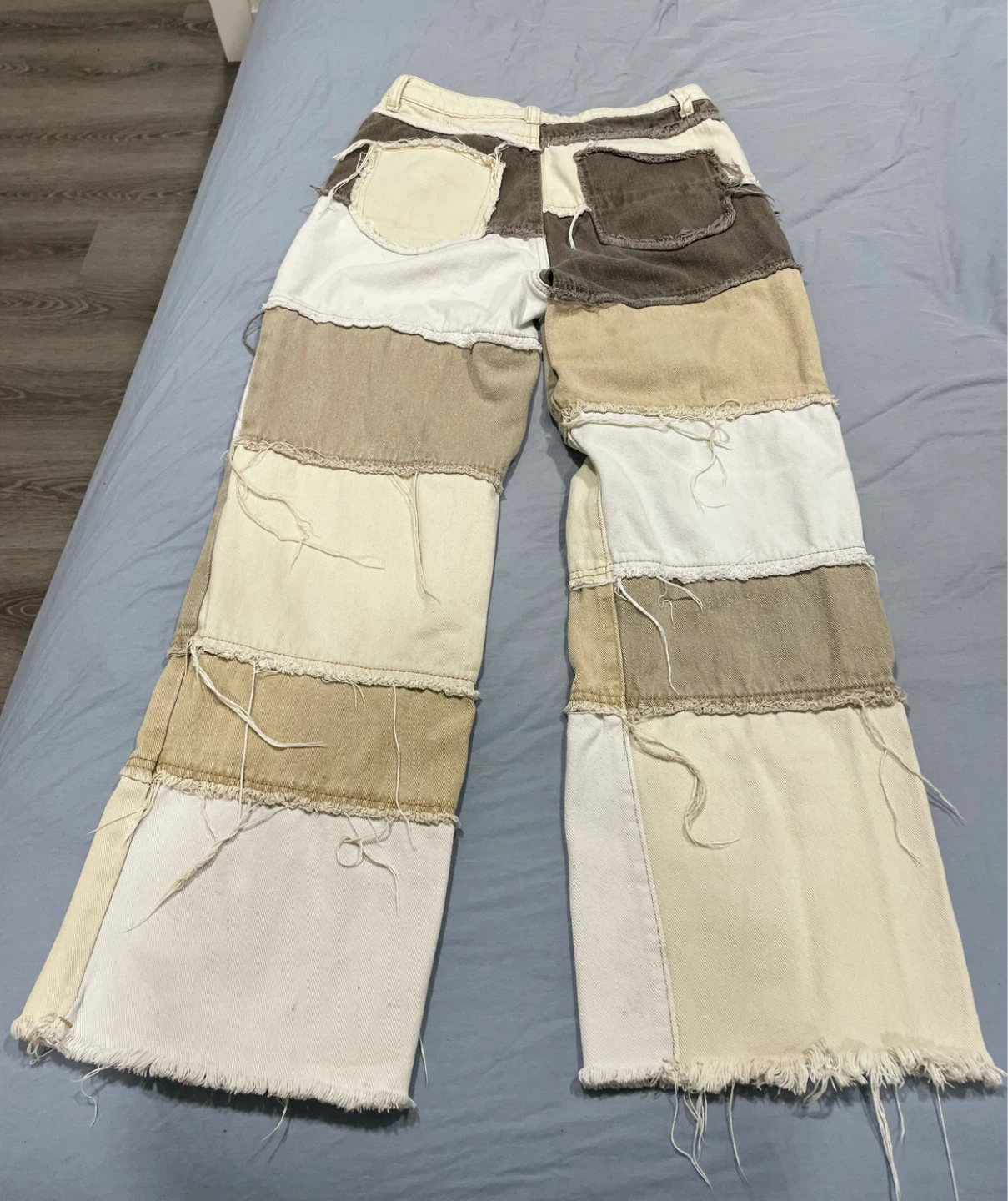 Patchwork Wide Leg Jeans - photo 3