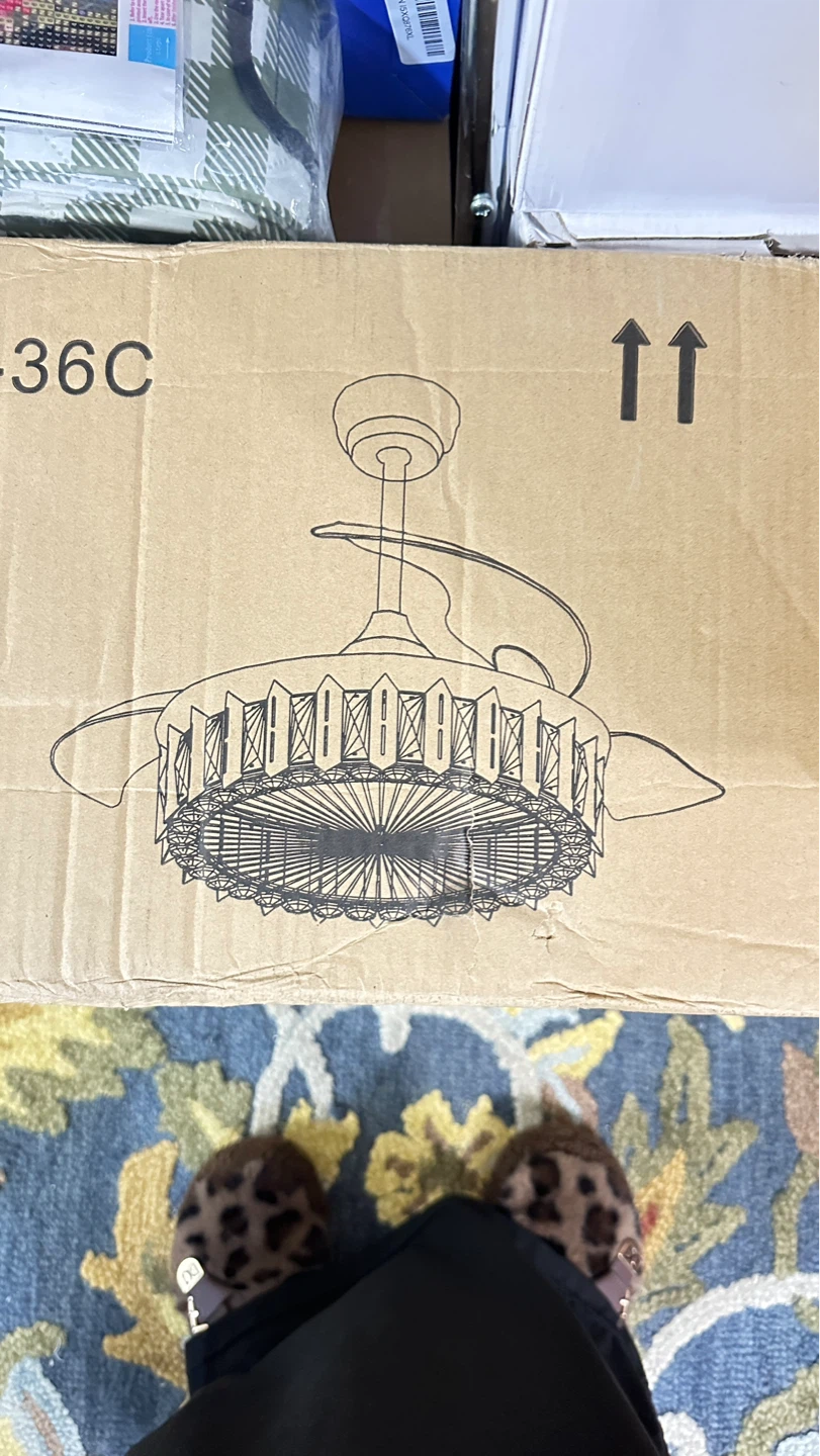 Ceiling Fan with Crystal Chandelier