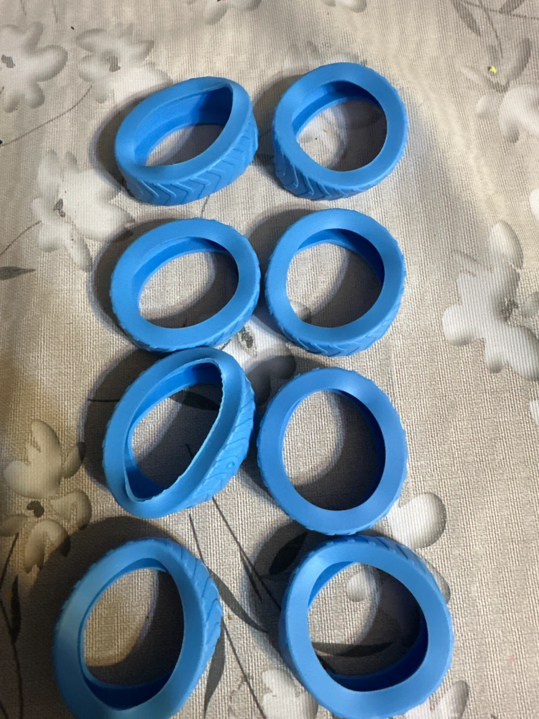 Blue Silicone Rings (Pack of 8)