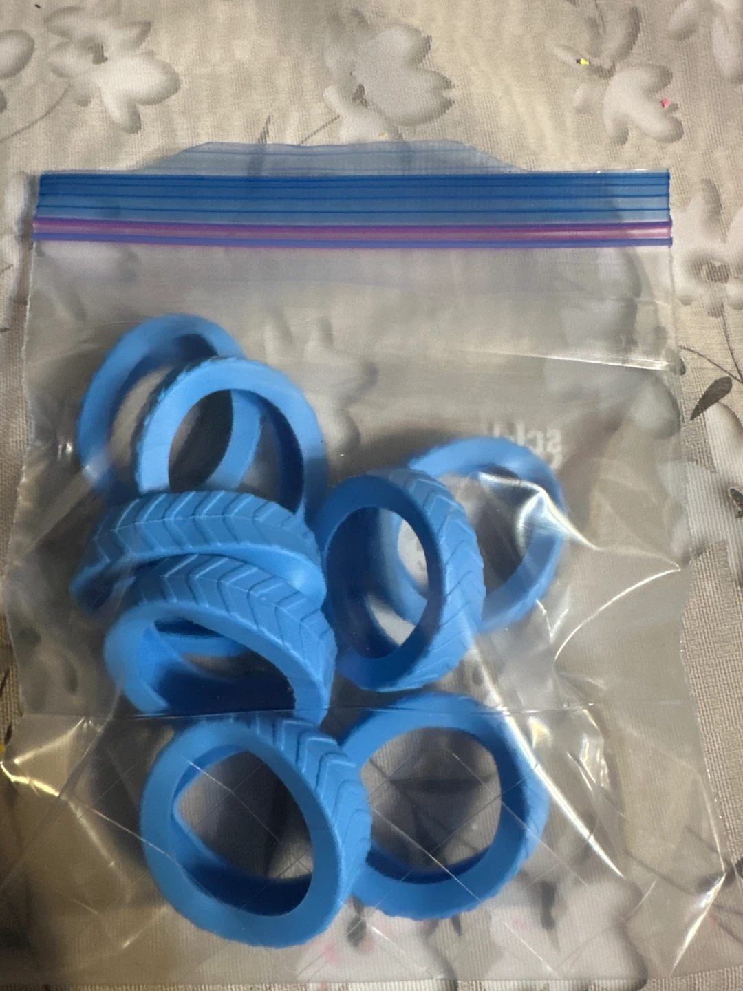 Blue Silicone Rings (Pack of 8) - photo 2