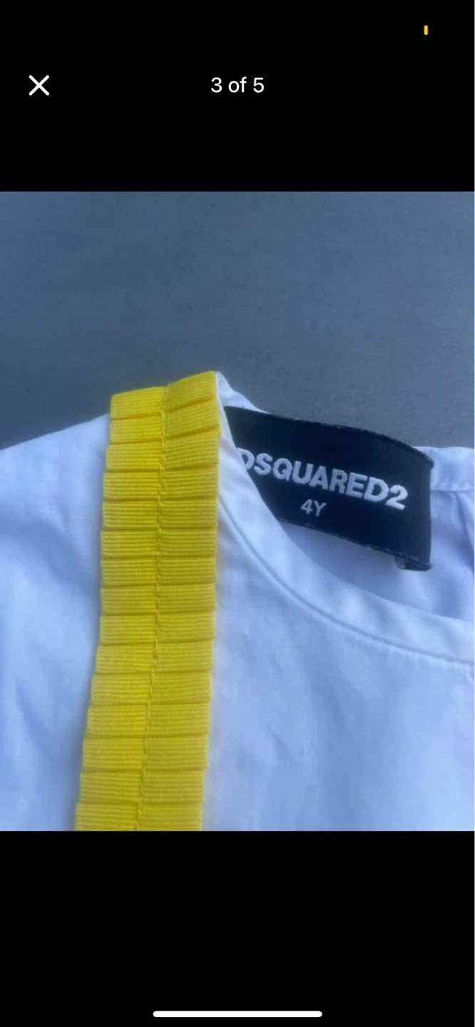 DSquared2 White Shirt with Yellow Suspenders.  - Size 4Y - photo 2